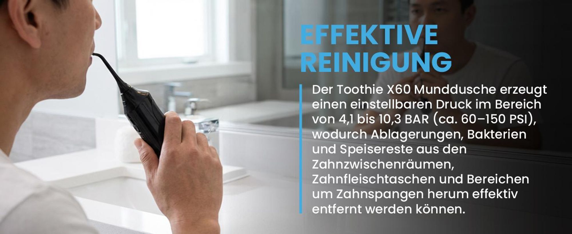 Munddsche Zahnreinigung Hochleistungs-Wasserstrahlgerät