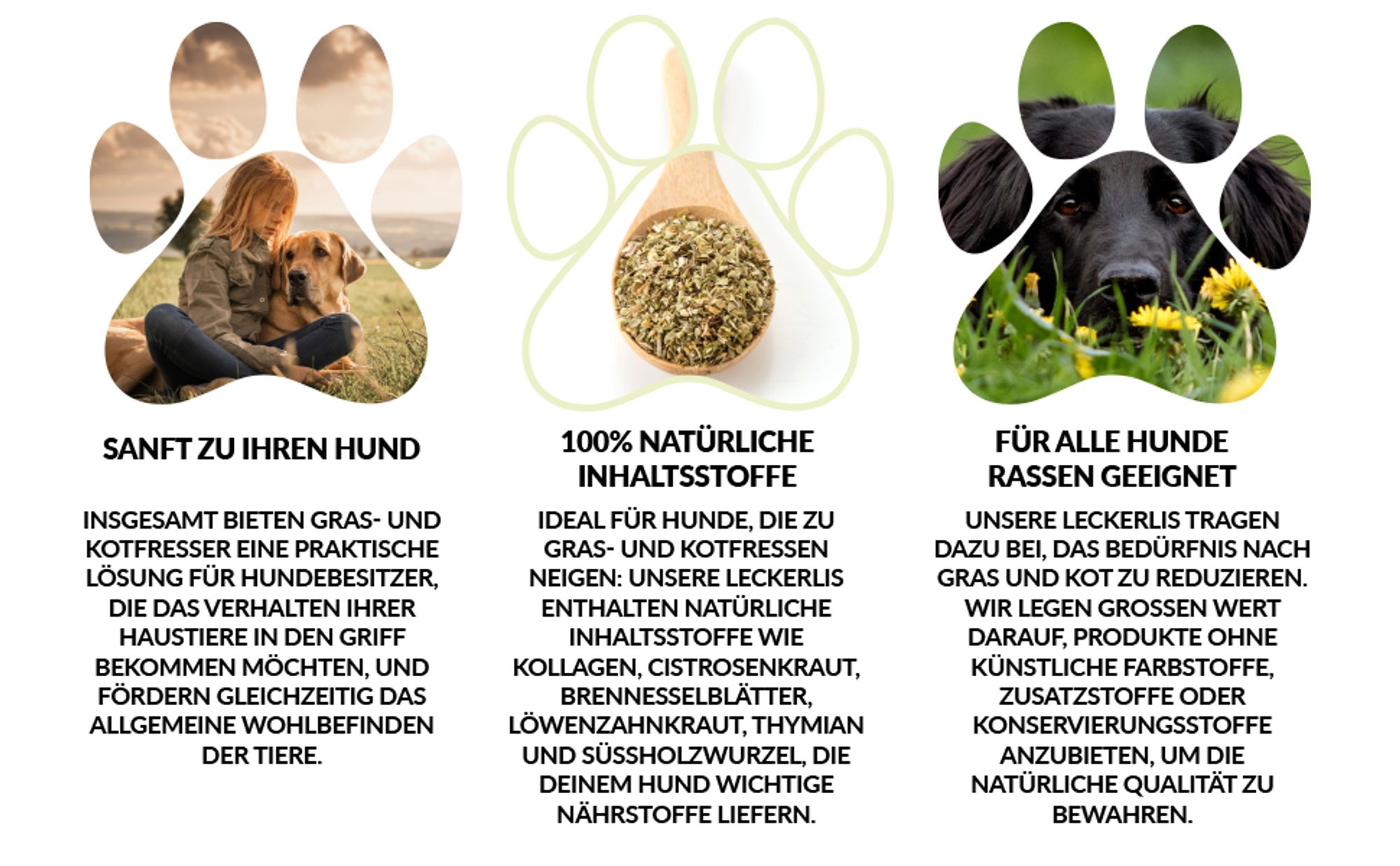 Hello Animal Gras- und Kotfresser Leckerlis für Hunde – Für eine bessere Verdauung und einen gesunden Magen-Darm-Trakt – Wurmkur – Verdauungs Leckerli