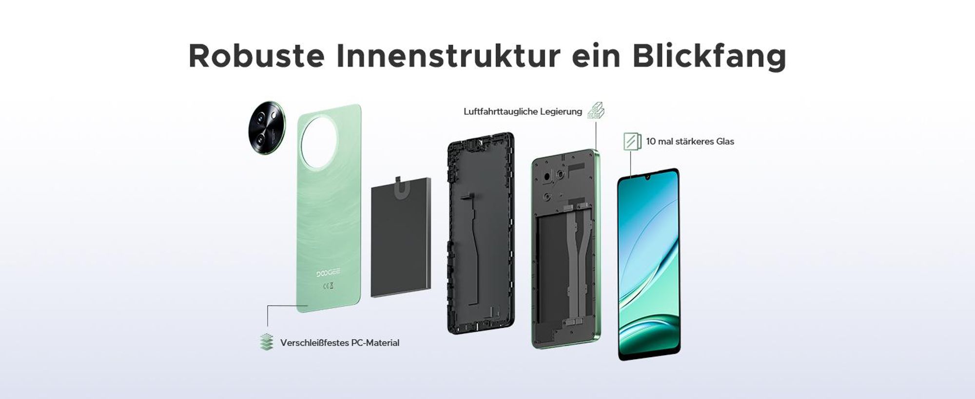 DOOGEE Note59 Pro Smartphone Handy, Android 16, 6,75" 120Hz, 6250mAh Akku, 32GB+256GB, 5G, 16MP, NFC, Fingerabdruck, ohne Vertrag