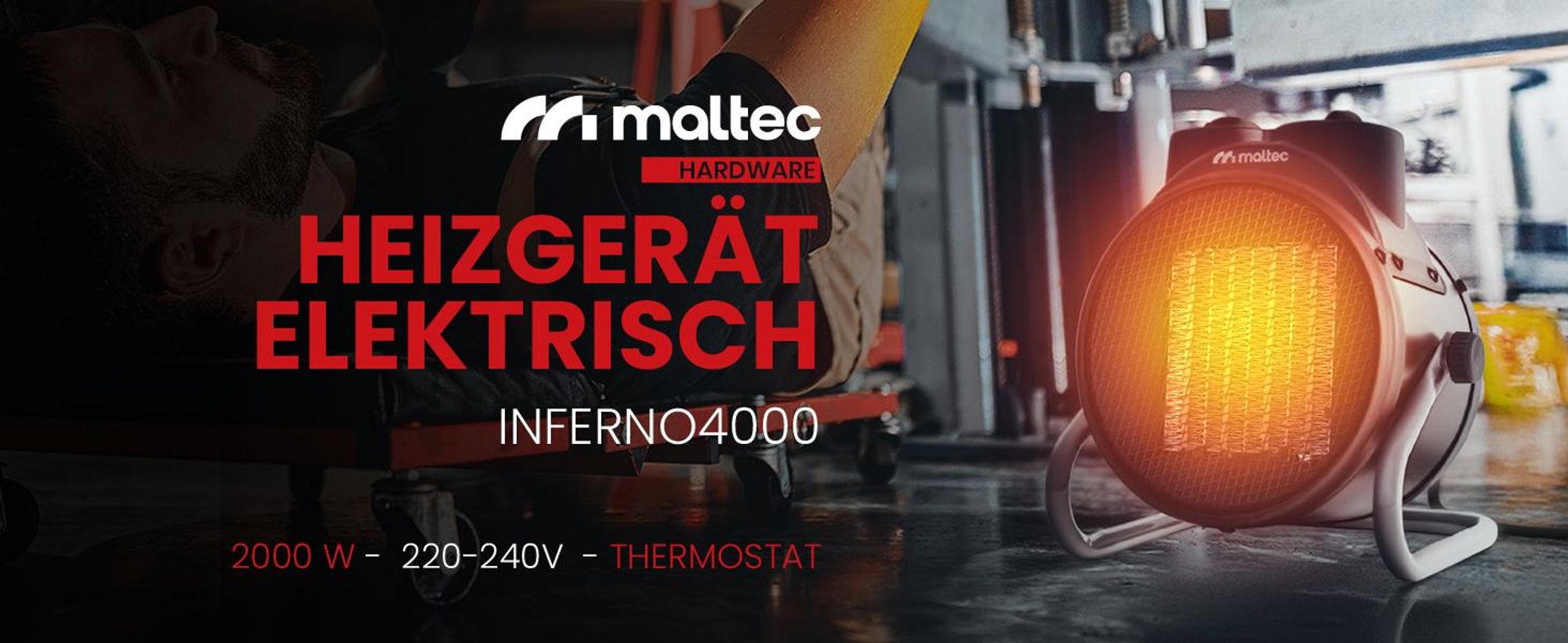 Heizlüfter mit Thermostat für Büro Haus Werkstatt