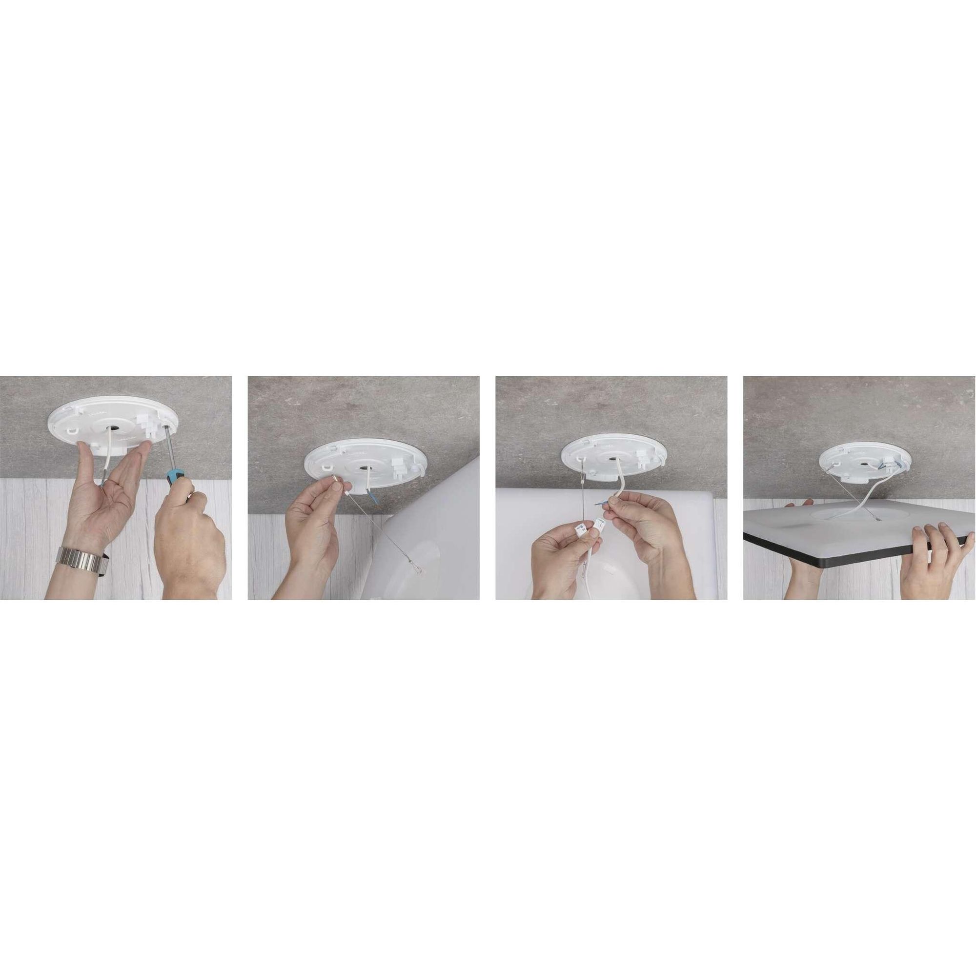 EMOS LED nástěnné/stropní svítidlo FLORI, čtvercové, neutrální bílá 4000 K, 1800 lm, 18 W (místo 115 W žárovky), 29,3 x 29,3 cm, černá, ZM1406