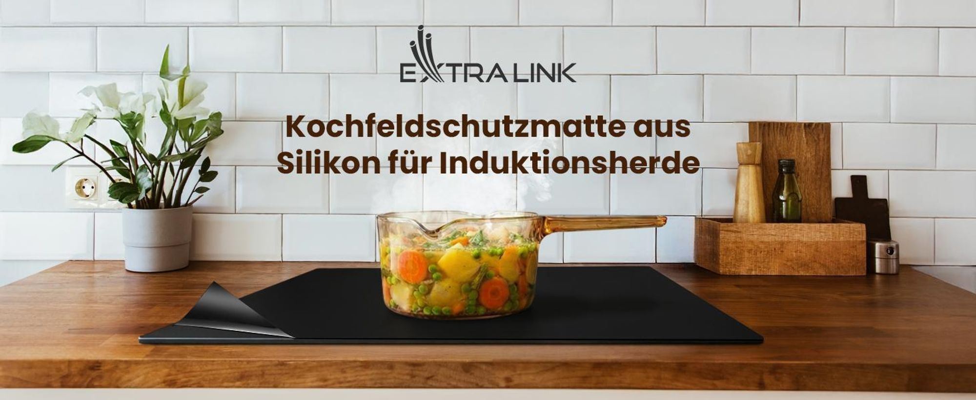 Extralink Silikon Induktionskochfeld Schutzmatte 53x61 cm ölbeständig Rutschfest Induktion