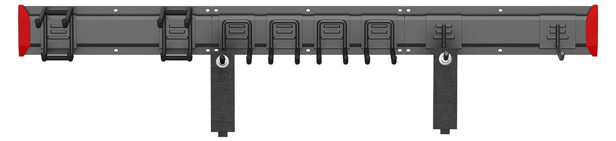 Maclean Wand-Werkzeughalter aus Stahl max. Tragkraft 228 kg Breite 1222 mm MC-179