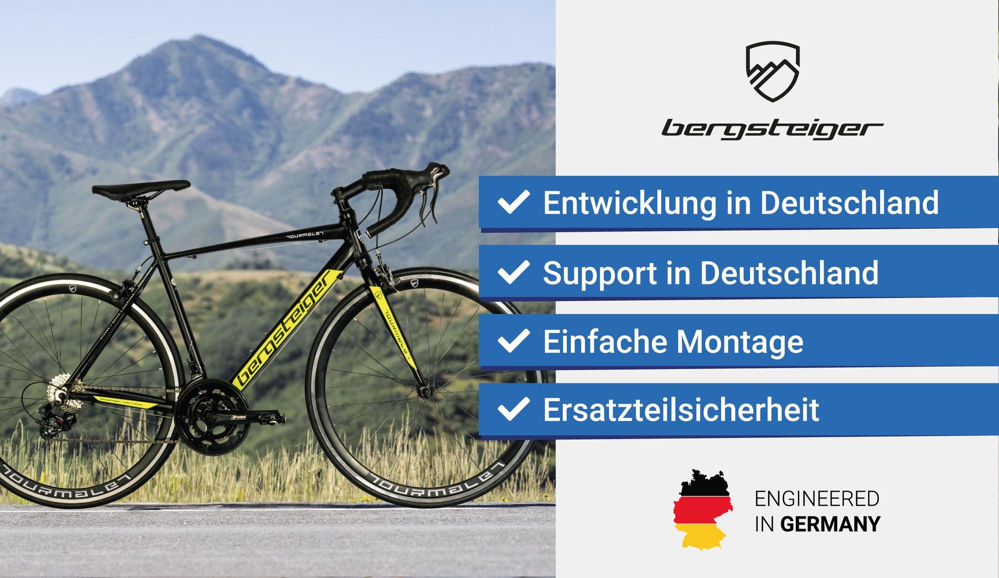 Bergsteiger Tourmalet 28 Zoll Rennrad, Aluminium Gravelbike mit Shimano 14 Gang-Schaltung, Gewicht nur 11 kg, Gravel Bike geeignet für Herren & Damen ab 170 cm
