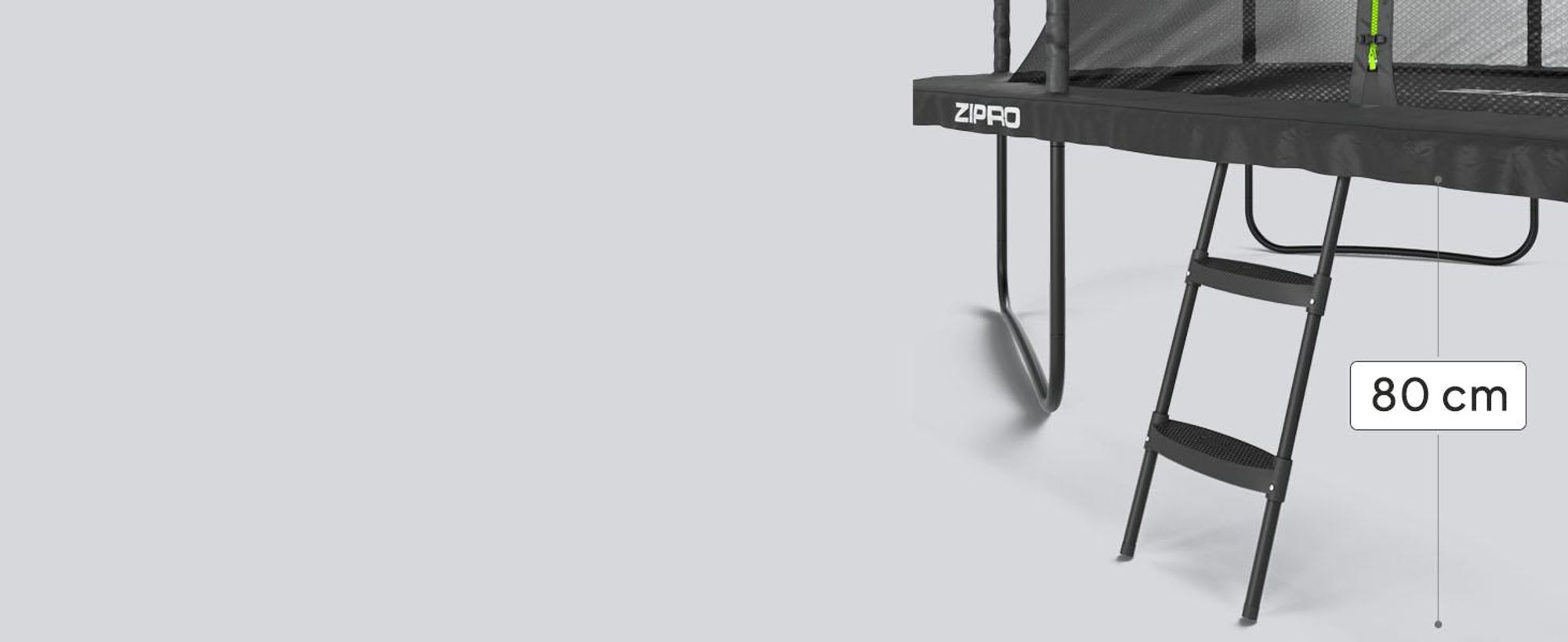 ZIPRO Trampolin Jump Pro Quadro | 12FT 366 x 244 cm | Gartentrampolin Kindertrampolin Komplett-Set inkl. Netz, Leiter & Randabdeckung, Outdoor Quadrat