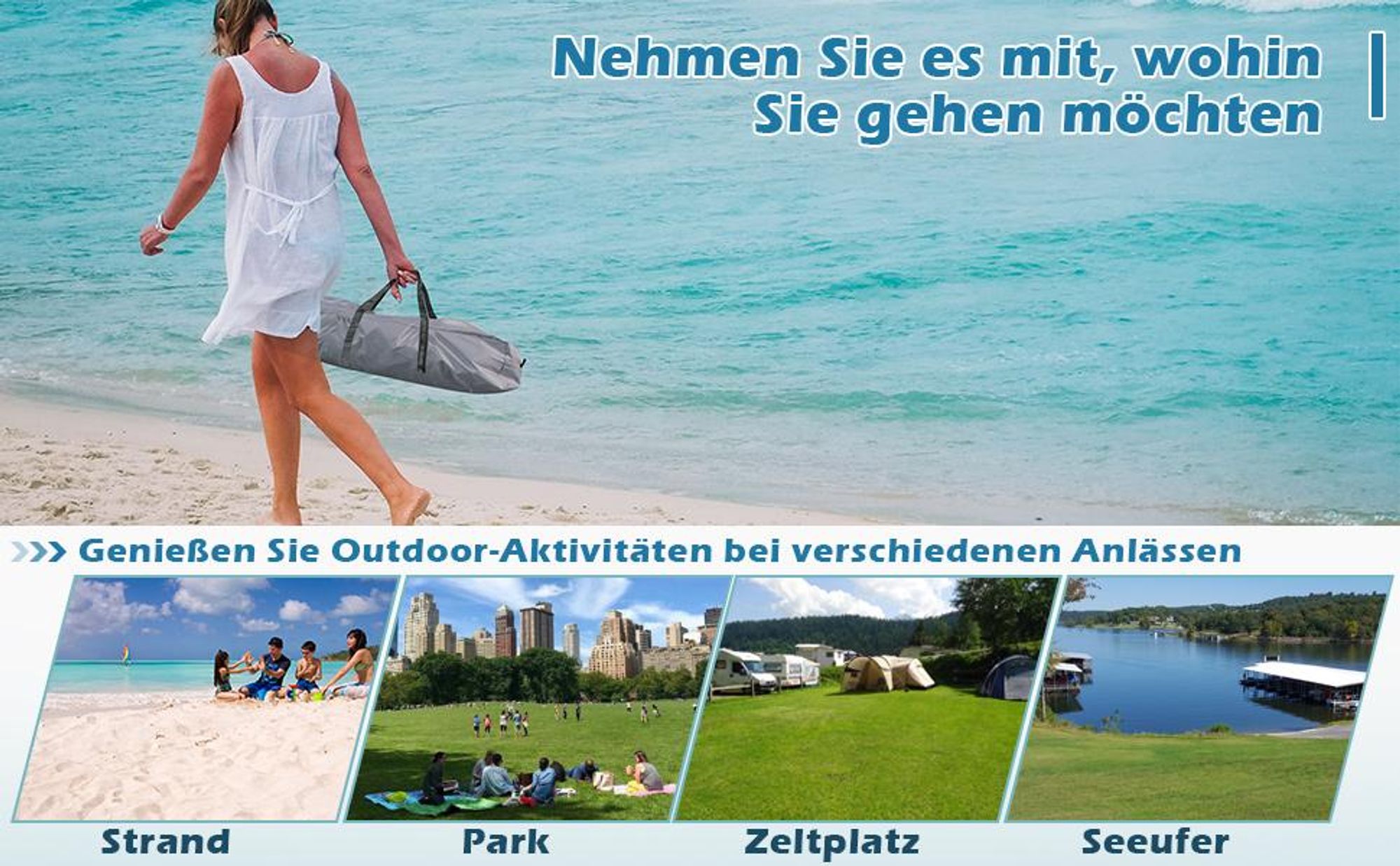 COSTWAY Partyzelt Pavillon weiß, Gartenzelt Gartenpavillon Strandzelt UPF50+ Sonnenschutz, Terrassenzelt für 6-8 Personen Camping Strand 327x327x270cm