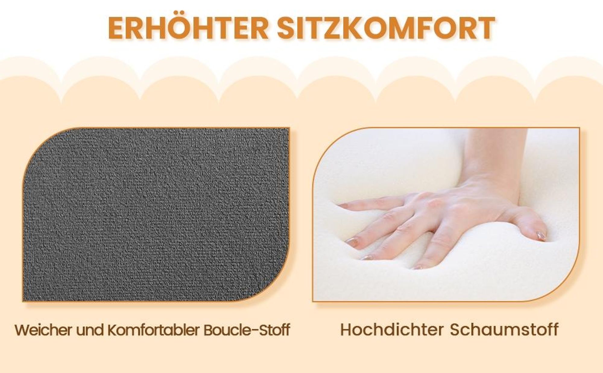 Yaheetech Schreibtischstuhl drehbar, samtiger Bürostuhl Drehstuhl mit doppeltem Sitzkissen, Schminktisch Stuhl, Schwarz