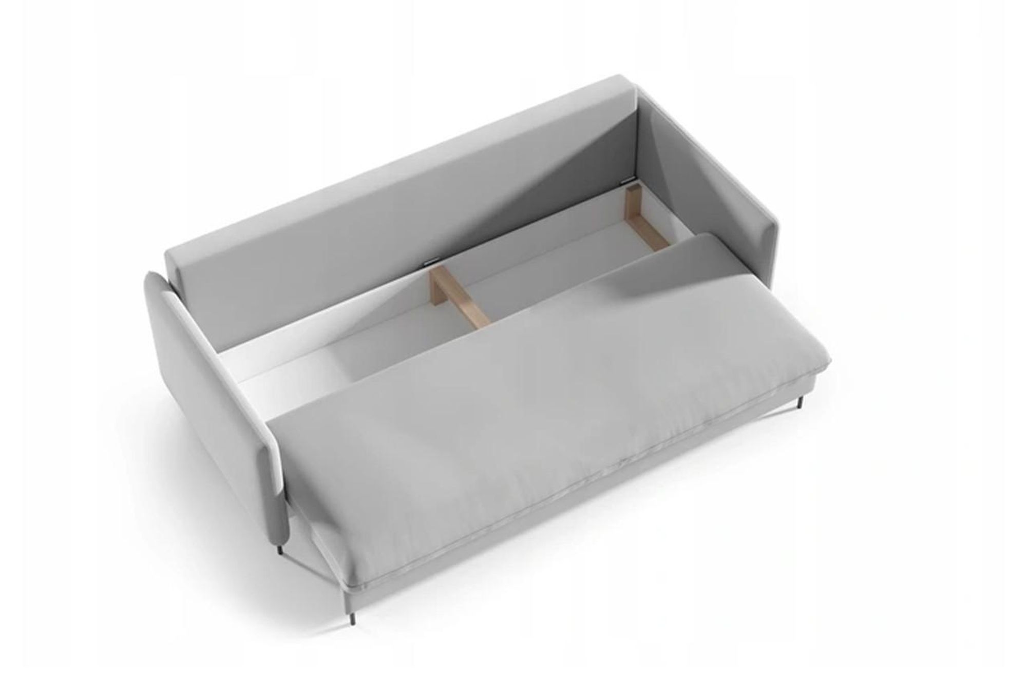 BETTSO Sofa Mit Schlaffunktion und Bettkasten Couch Sofa Federkern Sofagarnitur Polstersofa Wohnlandschaft mit Bettfunktion BELIS Dunkelgrau