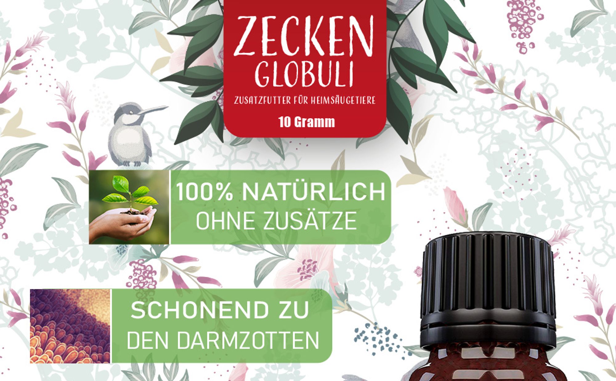 Nature Animal® Zecken Kügelchen - zum Schutz vor Zeckenbefall – für Hunde und Katzen – Zeckenschutz Hund – keine Zecken – Zecken - Zecken Hund
