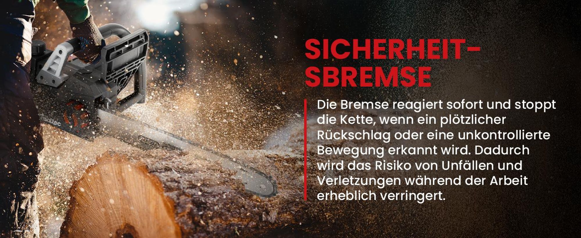 Elektrische Kettensäge Motorsäge mit Schnittlänge 40cm