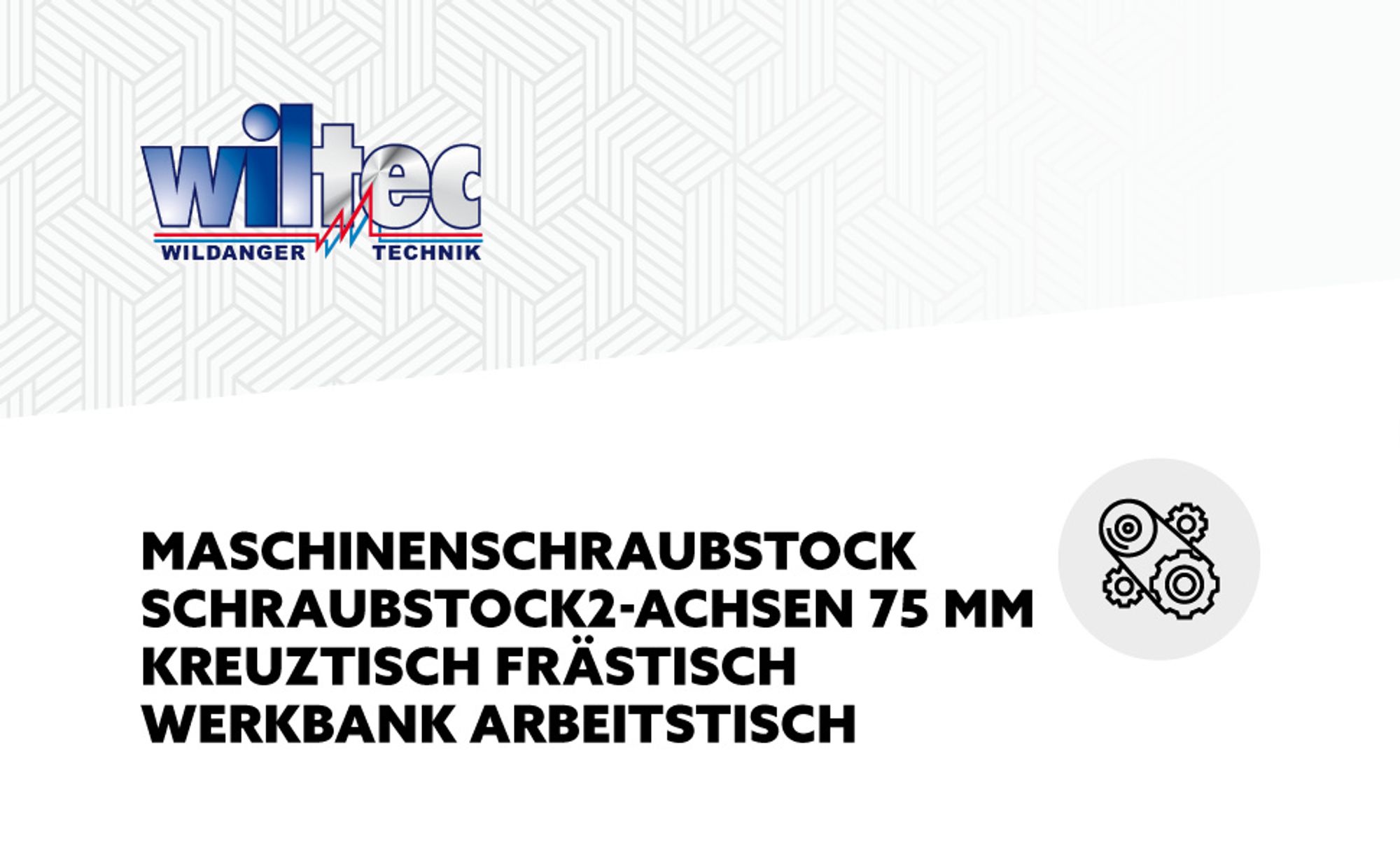 Wiltec Maschinenschraubstock 2 Achsen 75 mm, Schraubstock 33x32,5x13,5 cm aus Gusseisen, Arbeitsitsch für Kreuztisch, Frästisch, Werkbank