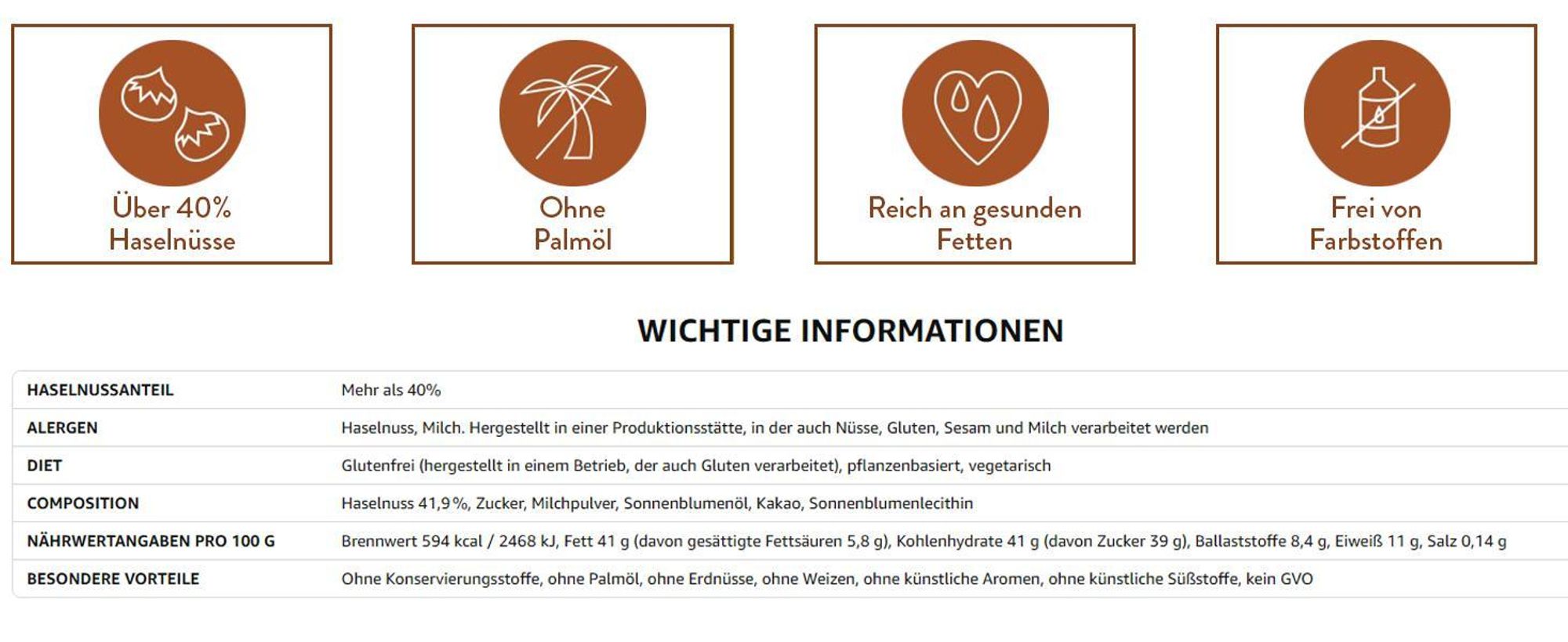 ORIGONUTS, Haselnuss Creme Nuss Kakao, Aufstrich Schokoladenaufstrich, 500 g