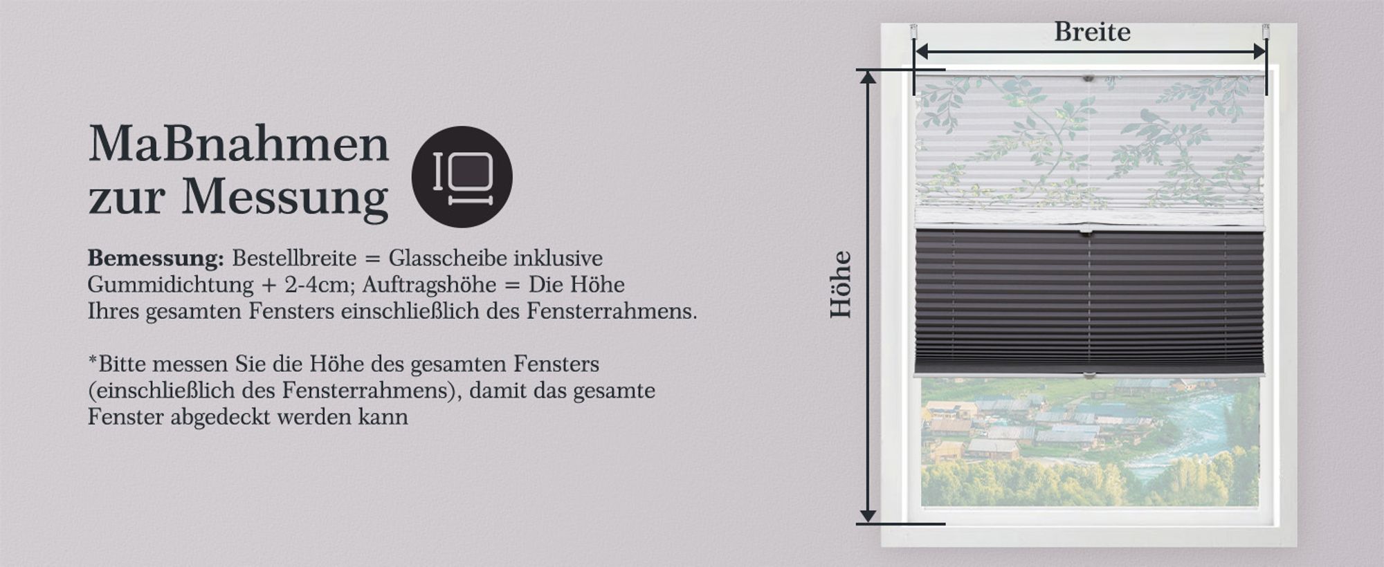 Sekey Plissee Ohne Bohren 60×120 cm Plisseerollo Klemmfix Doppelplissee Day+Night 100% Verdunkelung mit Lichtdurchlässig Ausbrenner-Muster Faltrollo