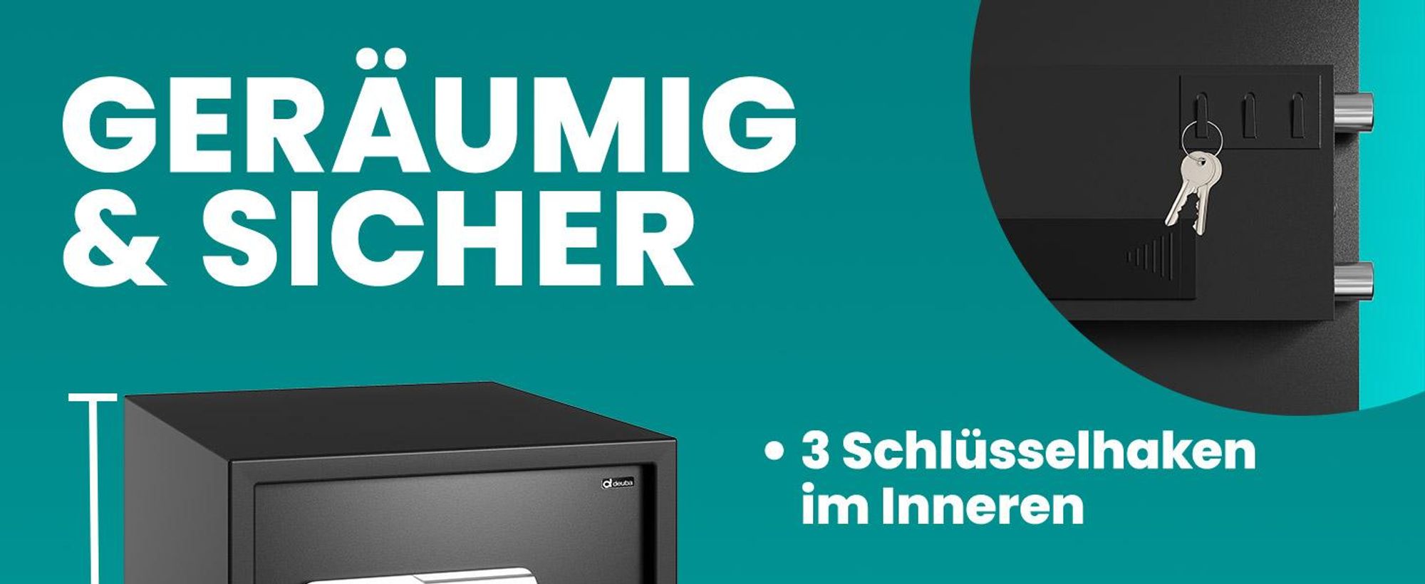 DEUBA® XXL elektr. Tresor 35x40x40cm 4mm Türstärke Doppelstahlbolzen Innenbeleuchtung inkl. Montagematerial Safe Möbeltresor Dokumententresor Silber