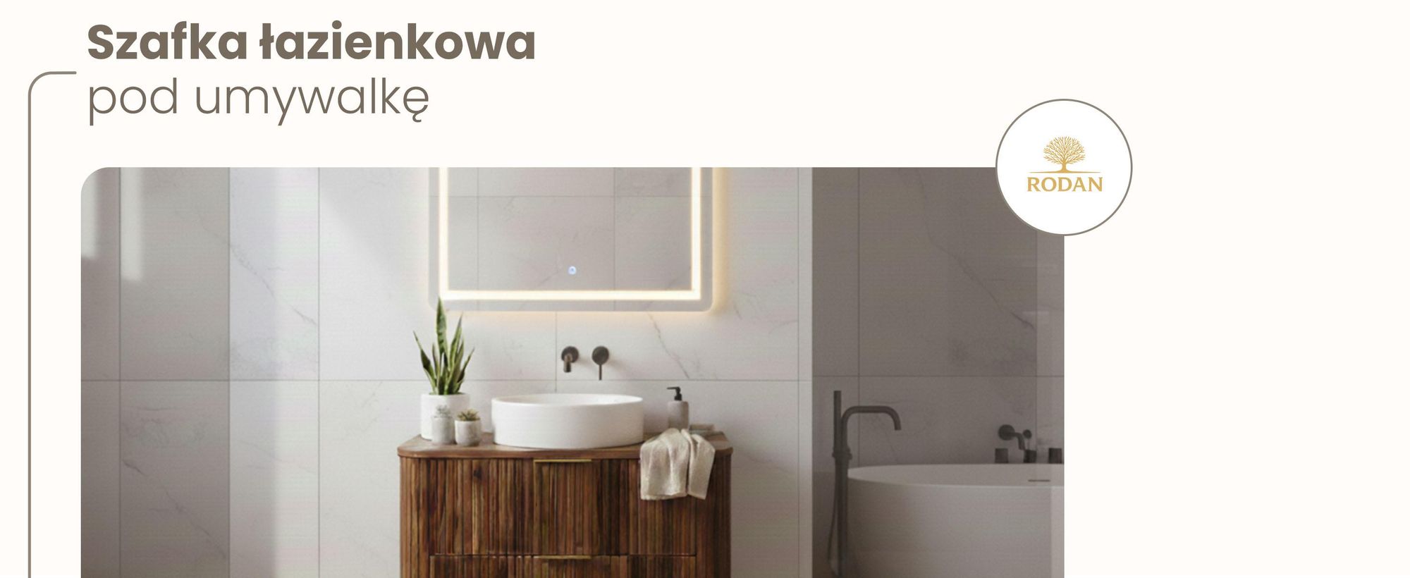 Szafka Pod Umywalkę 80 Cm Wisząca Orzech Dąb
