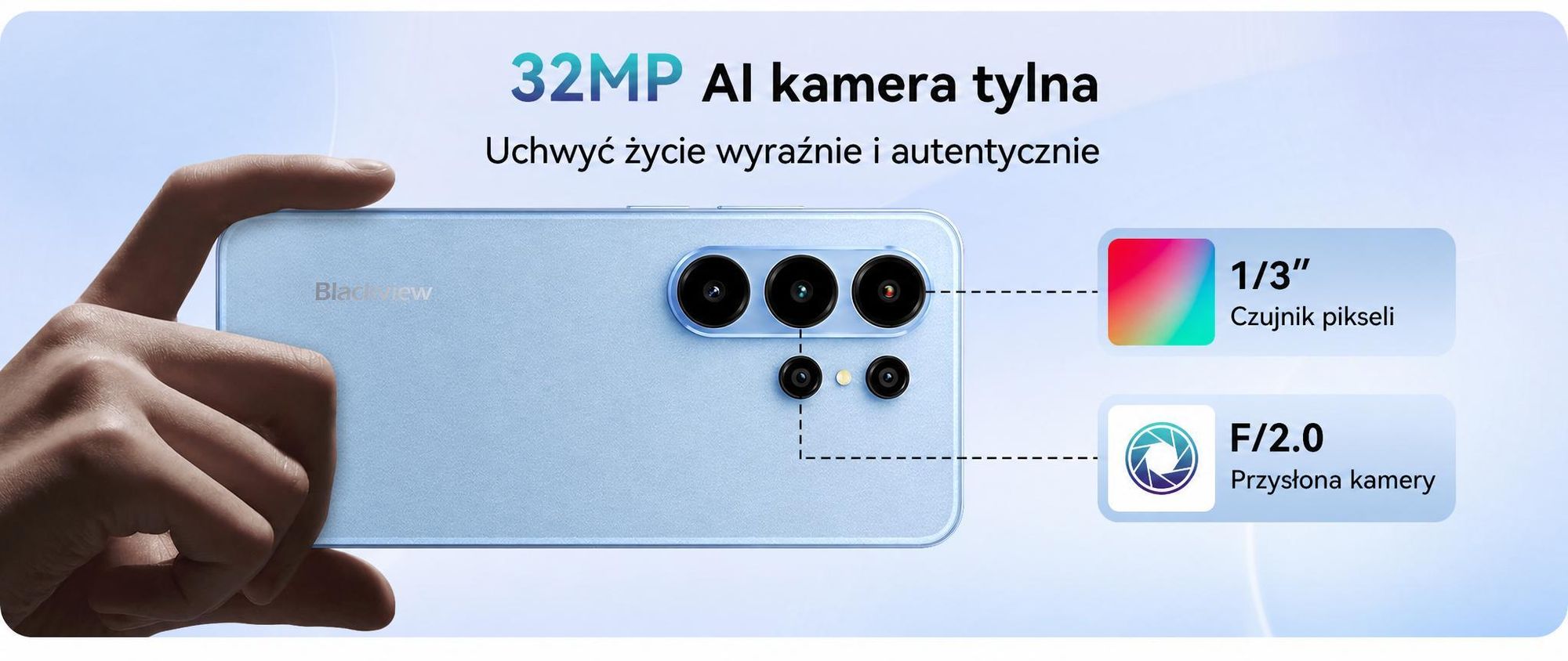 Smartfon Blackview WAVE 10 bez umowy, system Android 16, 32+128 GB, dwie karty SIM, częstotliwość odświeżania 120 Hz, ekran 6,88", aparat 32 MP, zdjęcia na żywo, bateria 5000 mAh, Face ID, Wi-Fi 5G, system Doke OS 5.0