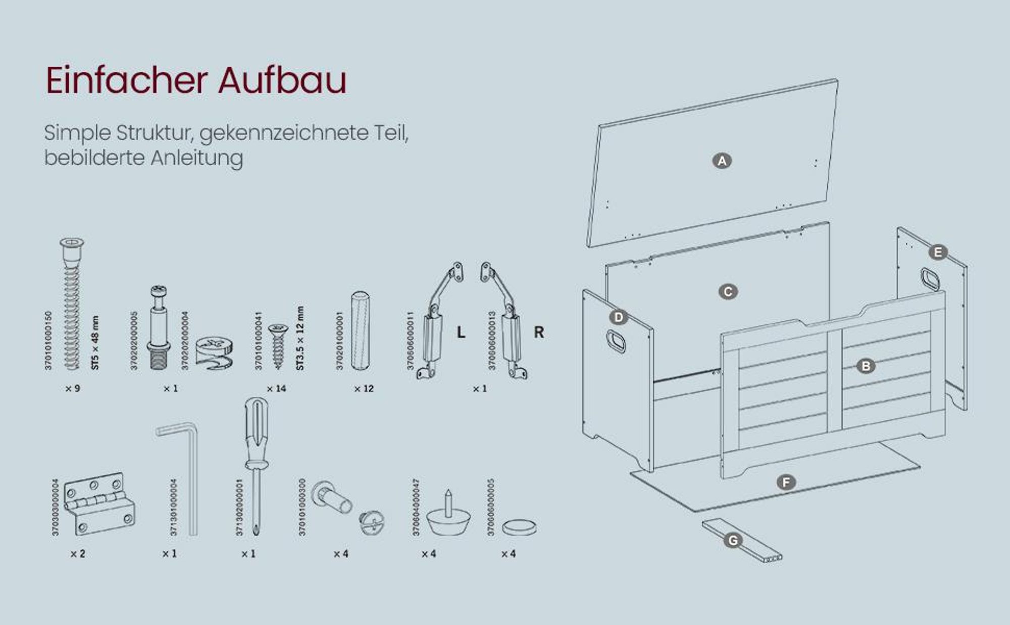 VASAGLE Schuhbank mit Stauraum, Länge 80 cm, Weiß