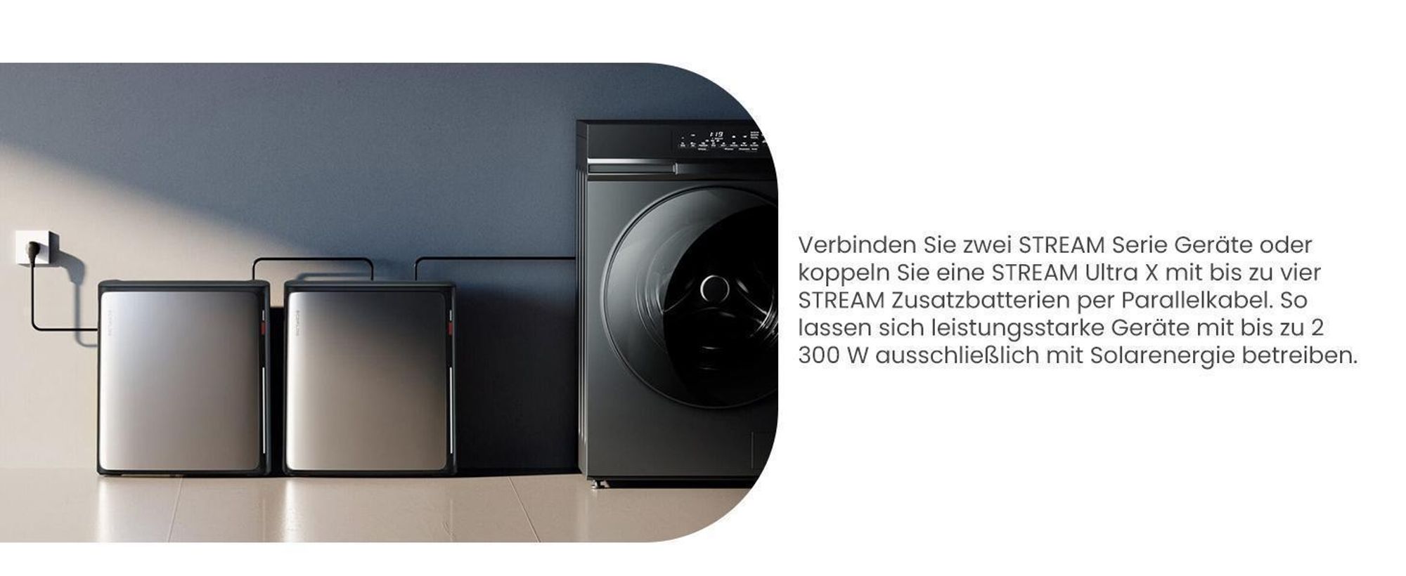 Powerness® Balkonkraftwerk mit Speicher, EcoFlow STREAM Ultra X 3,84kWh Speicher mit STREAM AC Pro und 4x 500W Bifazial Solarmodule (0% MwSt)