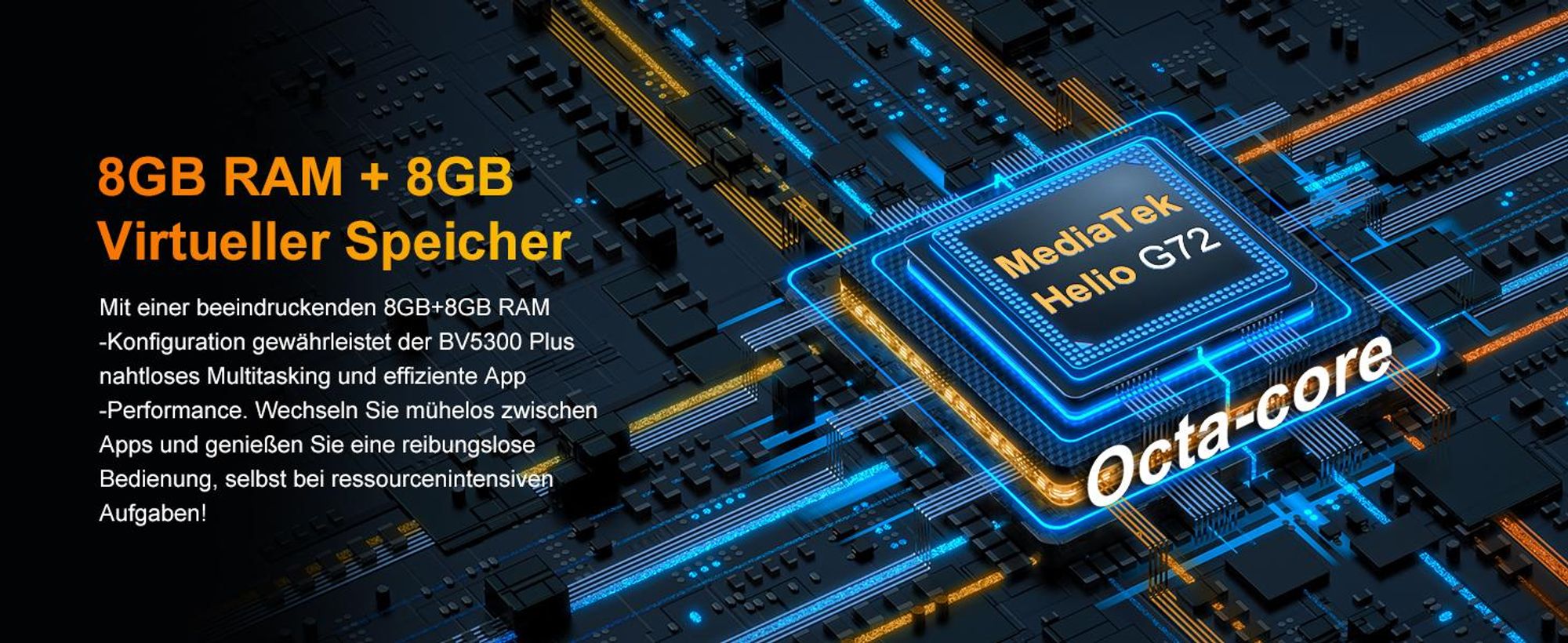 Blackview BV5300 Plus NFC Outdoor Smartphone Ohne Vertrag,  6,1 Zoll, 16GB+128GB, Helio Octa-Core, 6580mAh, Dual Nano-SIM, DokeOS 4.0