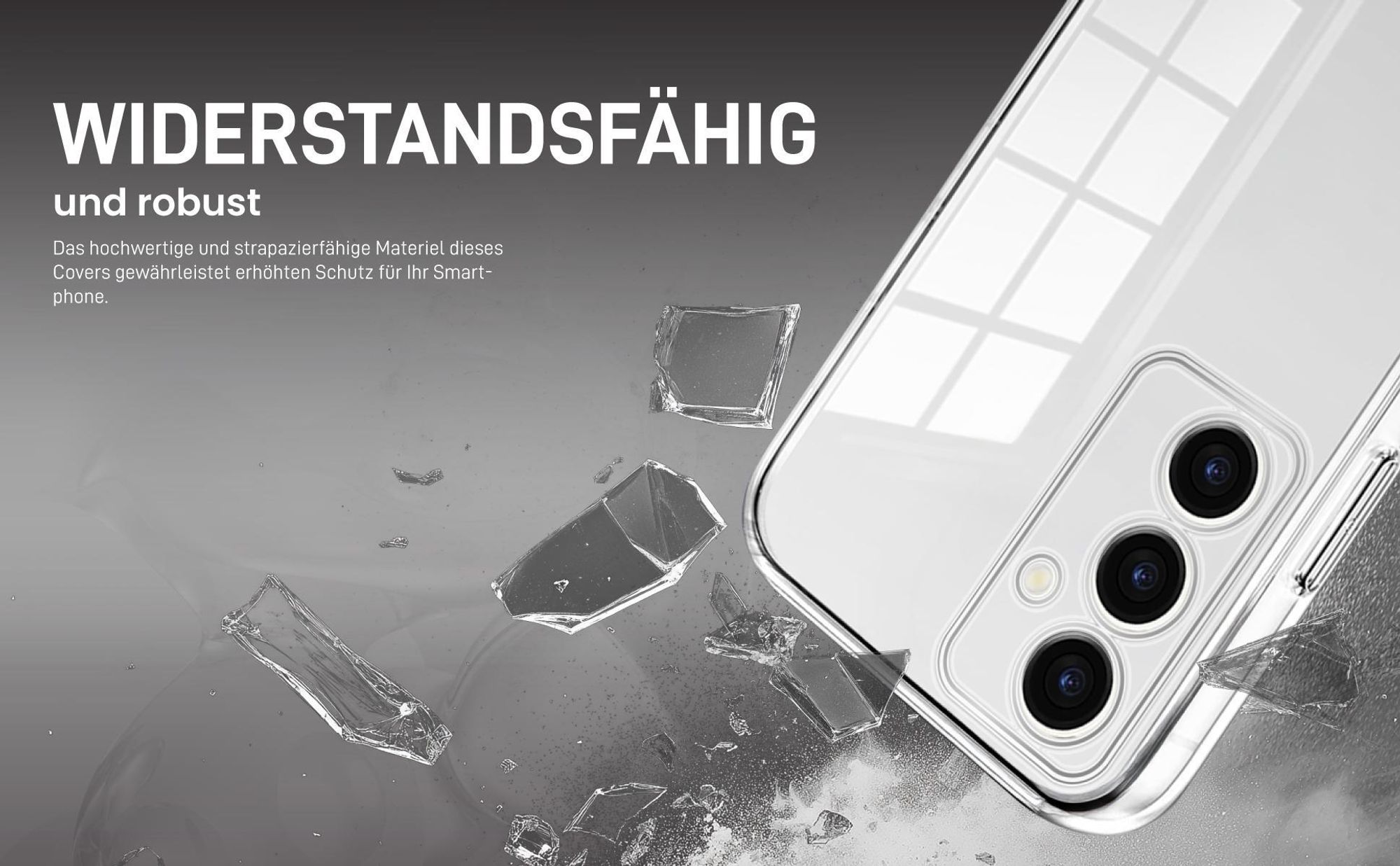 Transparentes Front Back Cover für Samsung Galaxy S23 mit Aufprallschutz