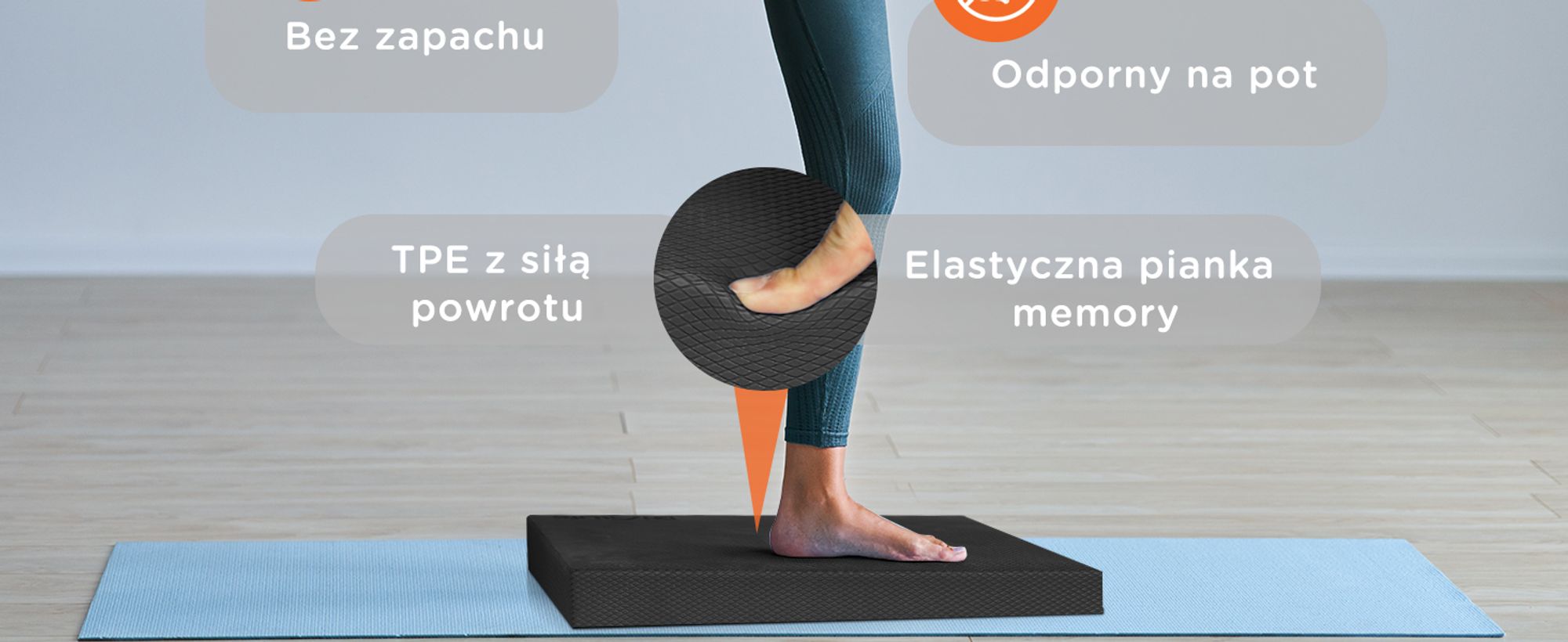 DH FitLife poduszka do balansowania – idealna do ćwiczeń równowagi, jogi, pilatesu, core treningu i fizjoterapii