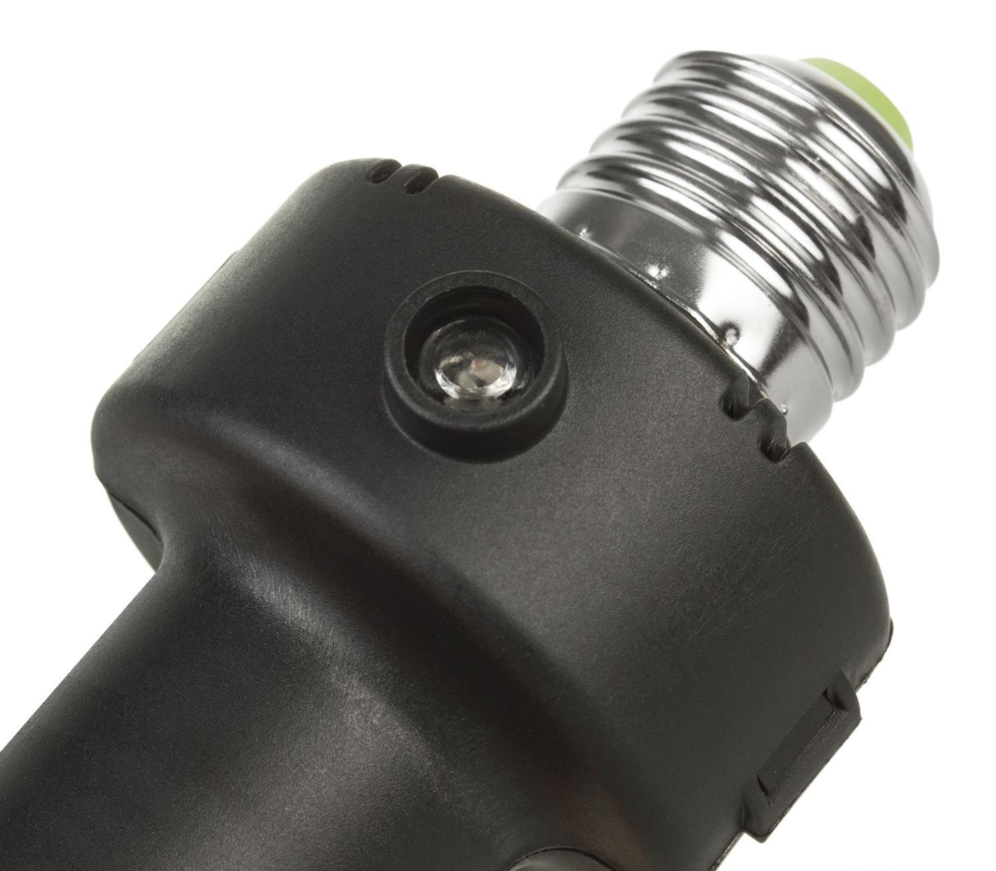 Lampenfassung Adapter für Lampen-Fassung mit Dämmerung-Sensor Lampensockel E27 schwarz