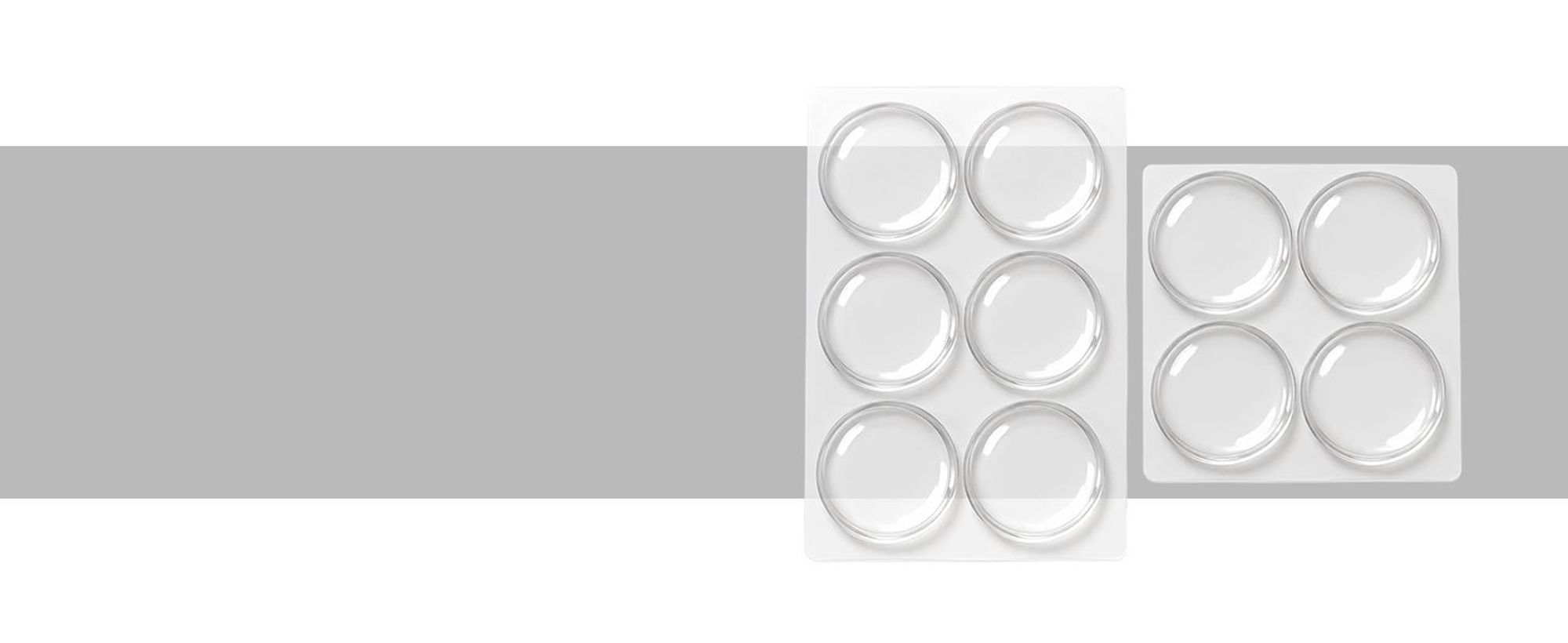 KRUMAD Türstopper Wand Set 10, selbstklebende Türpuffer, Türgriffschutz Wandpuffer, Möbelschutz, 40 mm, PolyurethanMaterial, Weiß