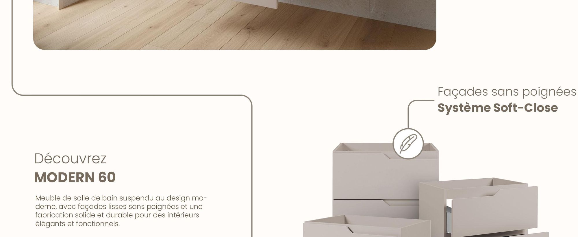 RODAN, meuble de salle de bain, armoire moderne, meuble sous vasque, meuble sous lavabo