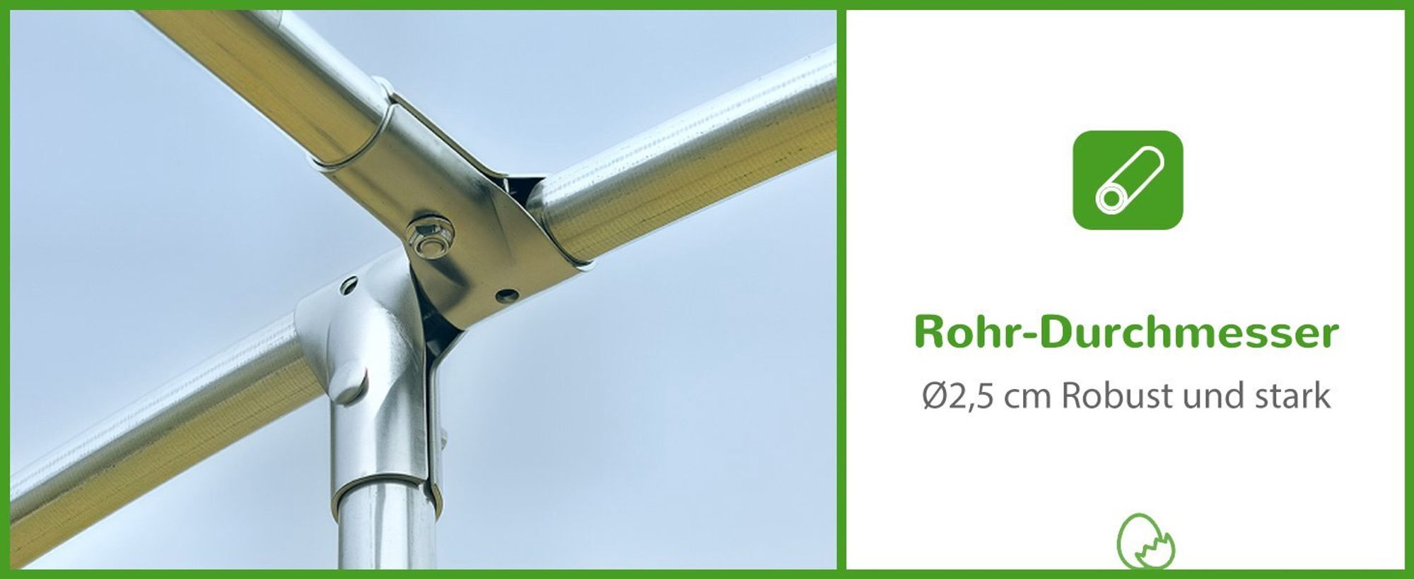 PawHut Hühnerstall Freilaufgehege aus Stahl, 3 x 4 x 1,95 m für 12-18 Hühner