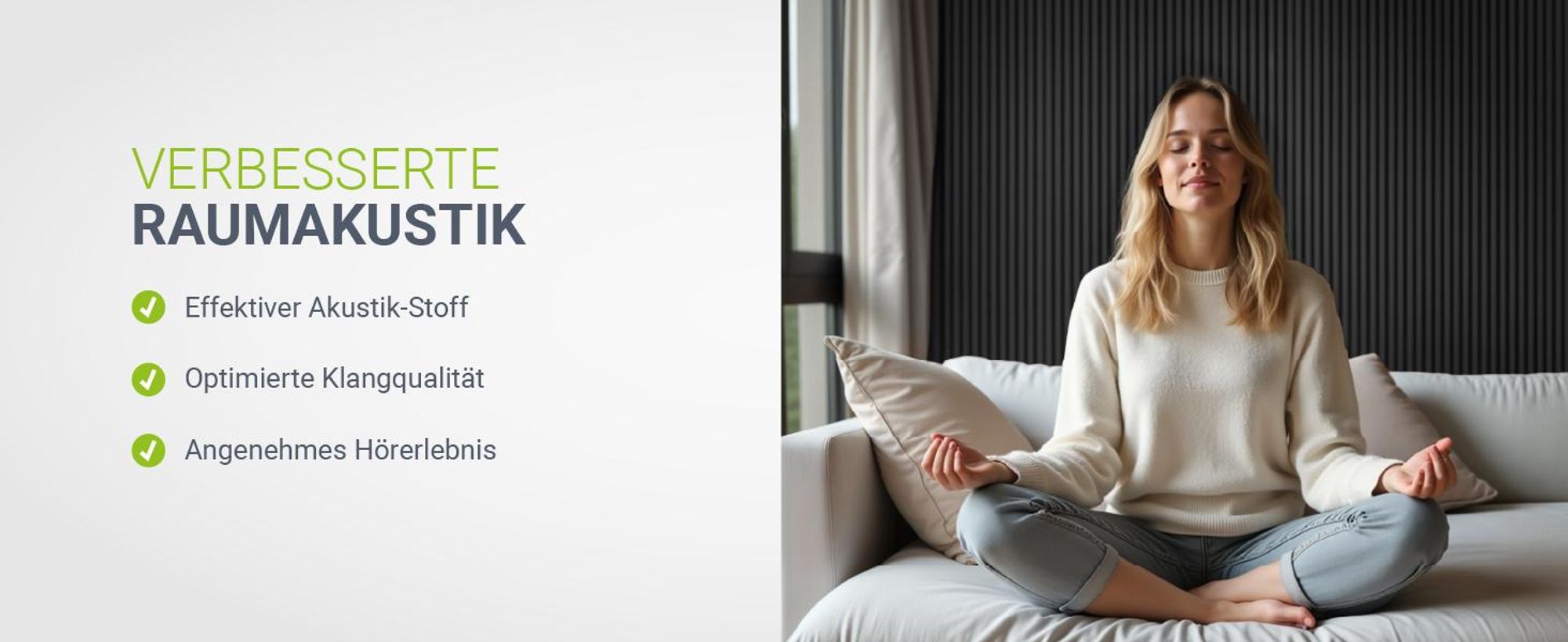 Juskys Wandpaneele Akustik 4er Set 2,88 qm - Verbesserte Akustik durch schallabsorbierende Materialien - Eiche Dunkelgrau