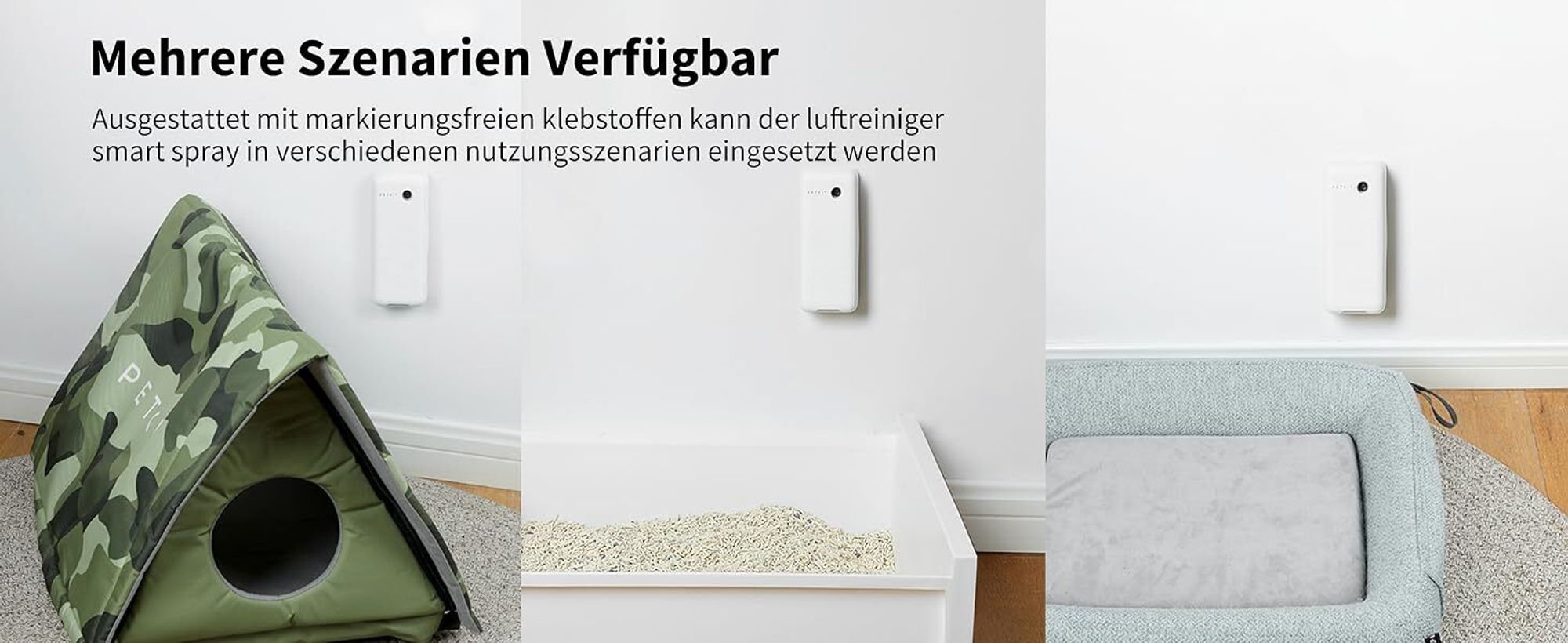 PETKIT PURA Air Smart Spray Geruchsentferner, Pet Odour Eliminator Deodorizer für Haustiertoiletten zu Hause mit Smart Light, App-Steuerung