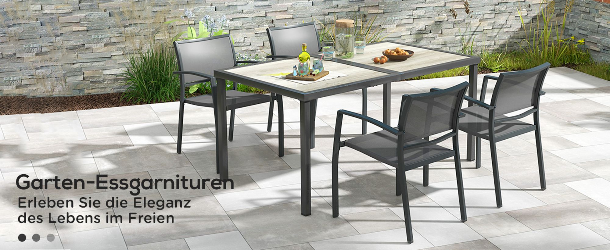 Outsunny 5 tlg Sitzgruppe Gartenmöbel-Set Gartengarnitur mit Esstisch 4 Stühlen