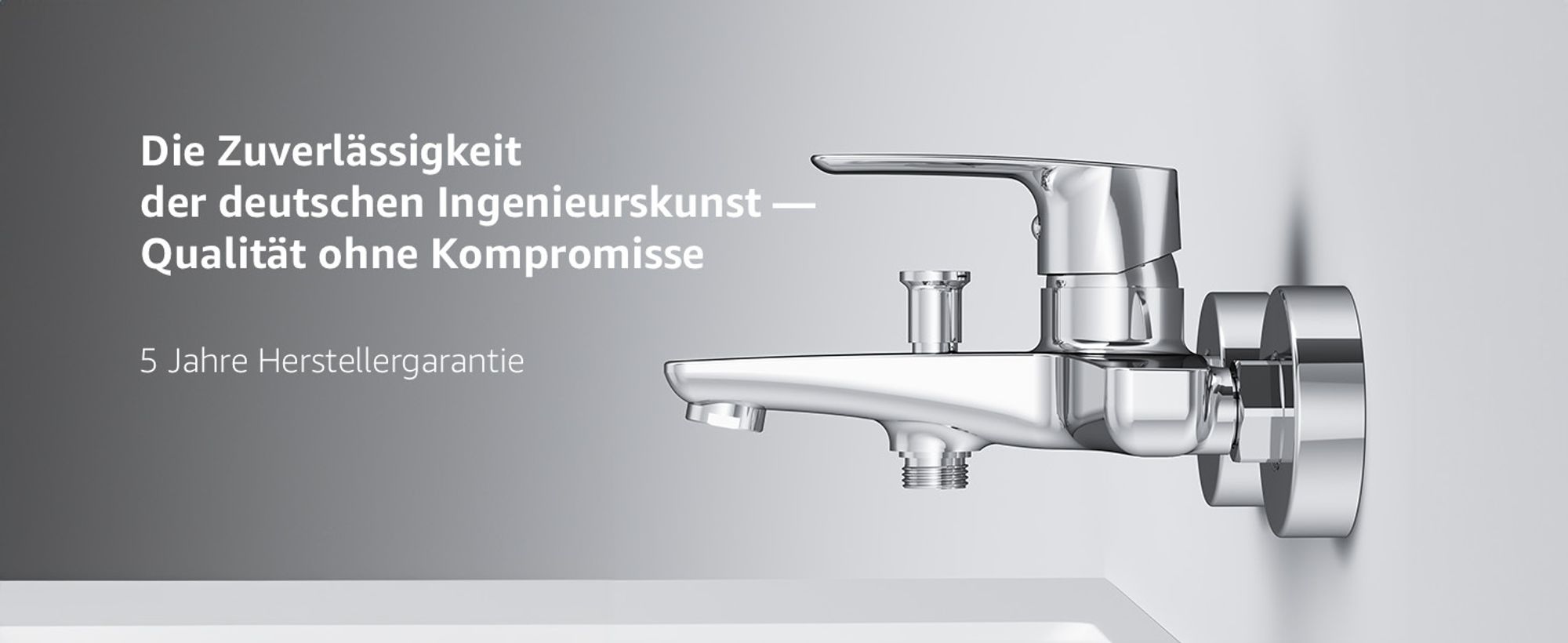 AM.PM Badewannenarmatur Wannenarmatur Chrom Einhebelmischer Wandmontage Bad Messing Badewannen Armaturen