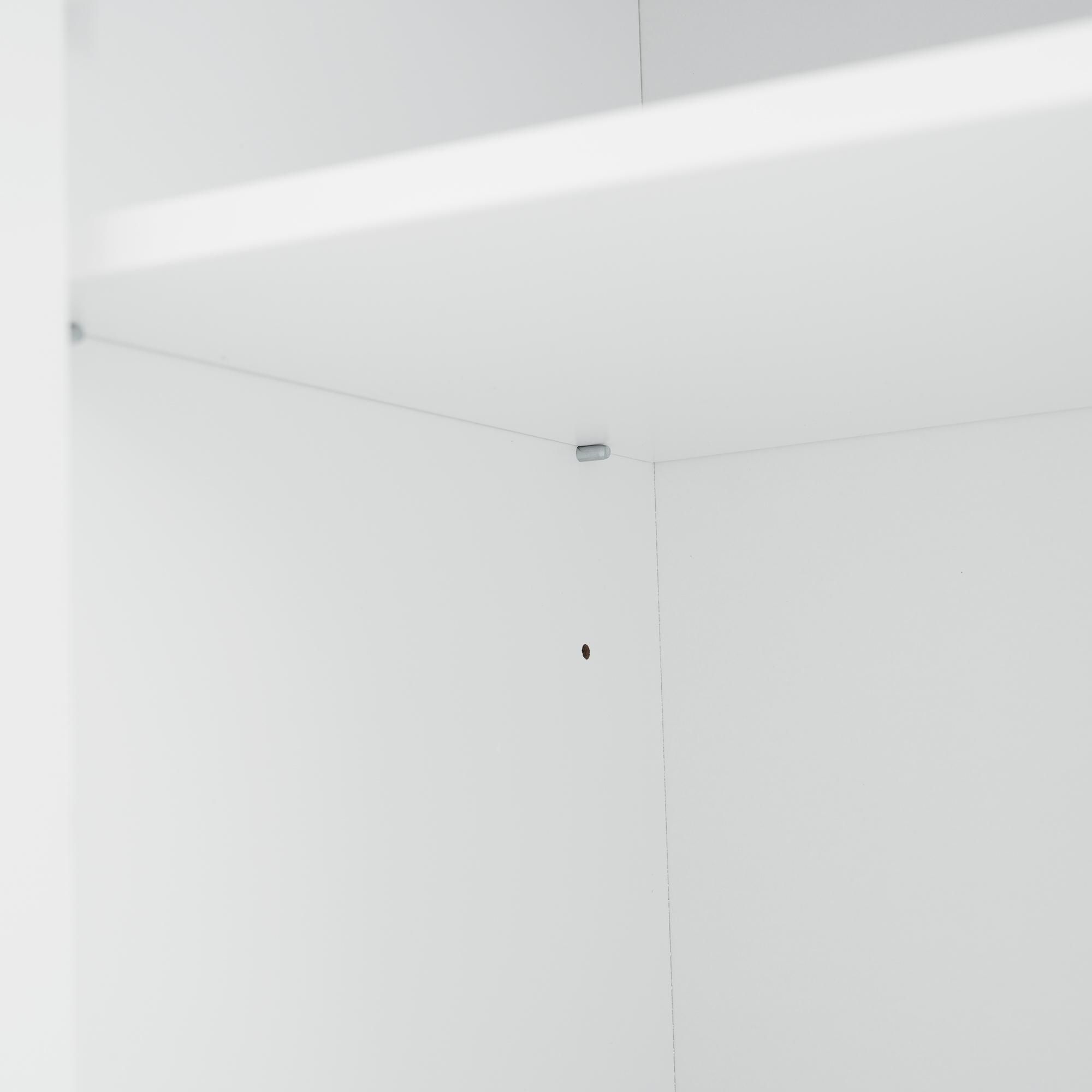 Merax Badezimmer Hochschrank, Badezimmerschrank Mit 4 Türen und Schublade, Verstellbare Einlegeböden, Retro Vitrine, 60×40×180 cm, Weiß