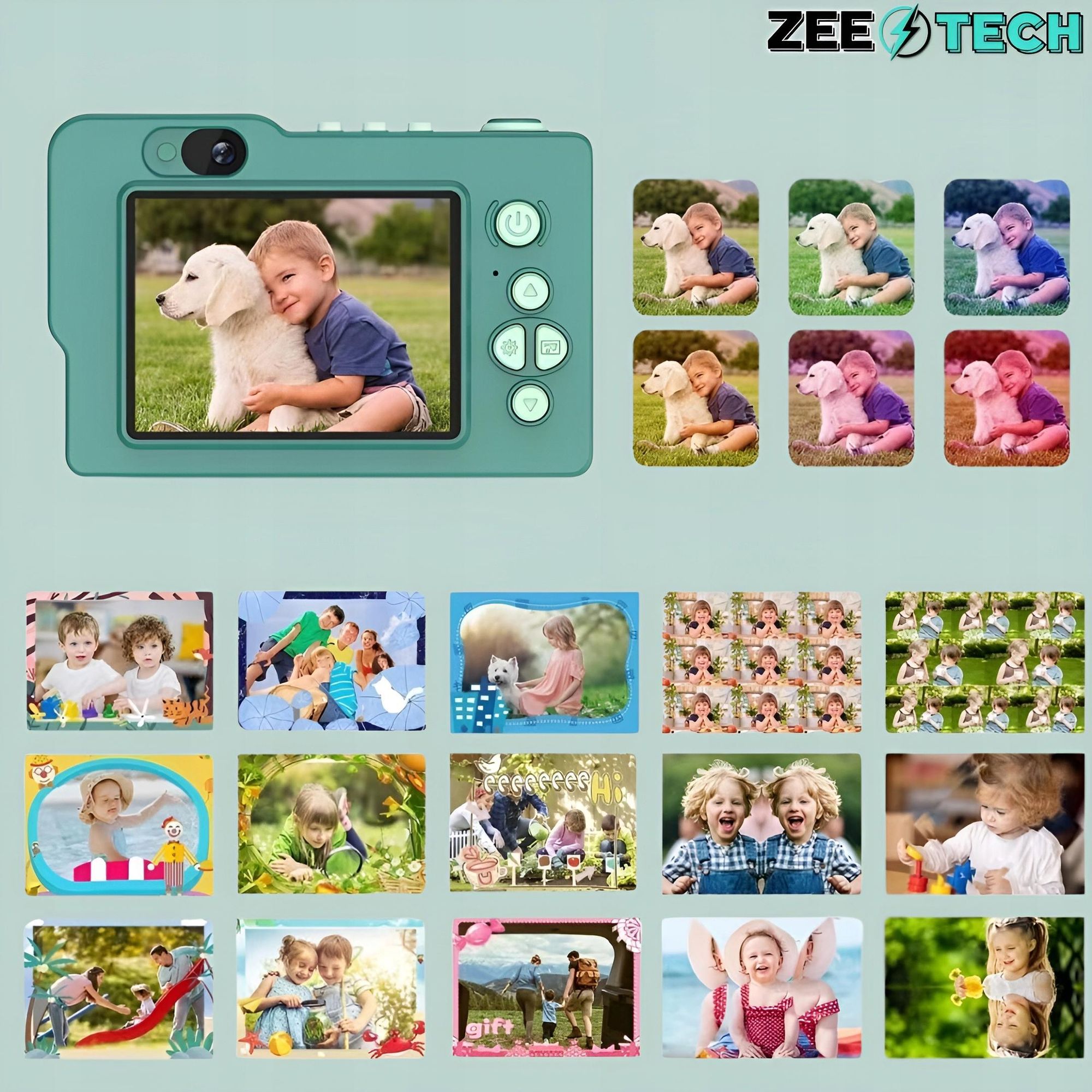 Digitale Kinderkamera 40Mp Selfie-Kamera Spiele + 32Gb Karte