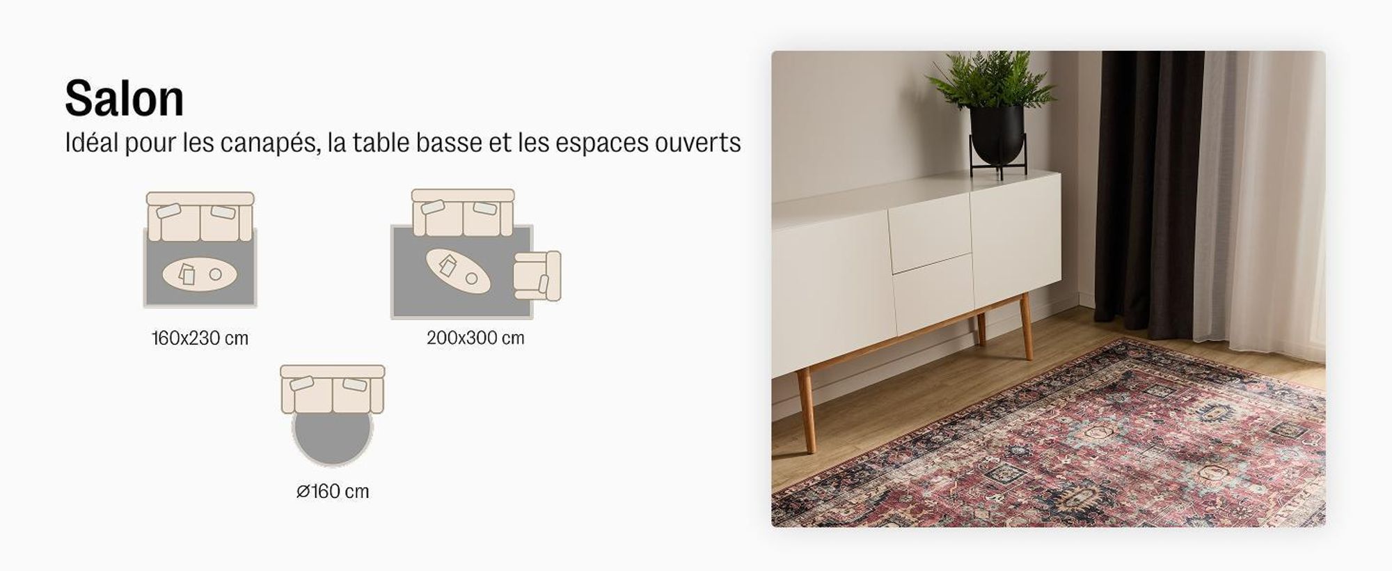 benuta tapis vintage lavable George Multicolore/Beige 240x340 cm tapis de salon chambre doux oriental rectangulaire