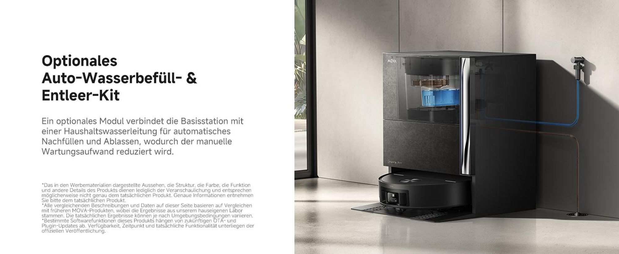 MOVA Z70 Ultra Roller Complete Saug- und Wischroboter mit automatischer Entleerung, selbstreinigendem Walzenmopp, 36.000 Pa