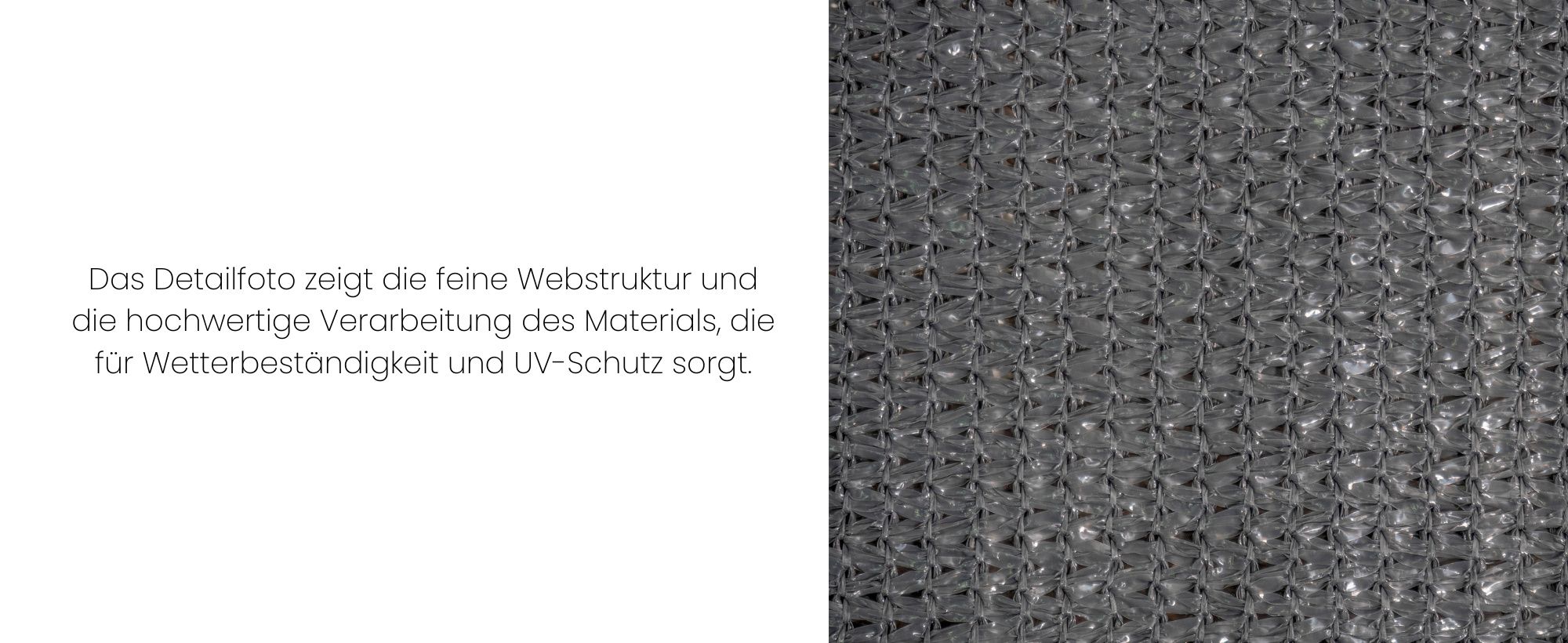 Aga Zaunblende, Sichtschutz 1,5x50 m Grau, 130g/m² HDPE und PP, Schattiernetz, UV Schutz wetterbeständiges