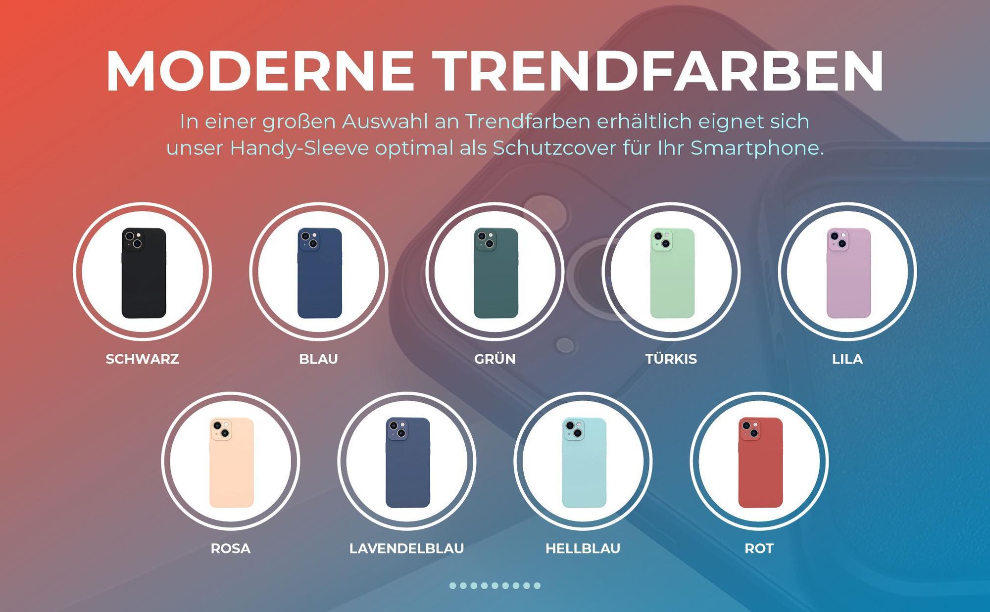Handybumper für Apple iPhone 15 in verschiedenen Trendfarben