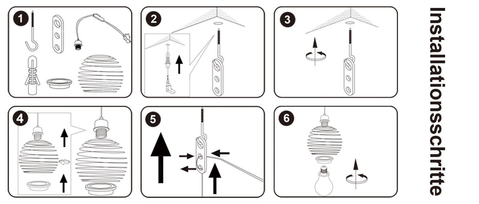 ZMH Lampe à suspendre Vintage Lampe à suspendre 1 flamme : noire industrielle Lampe à suspendre avec fiche et interrupteur Lampe à suspendre Douille E27 avec 4.5M de câble Lampe rétro suspendue pour chambre à coucher salon cuisine