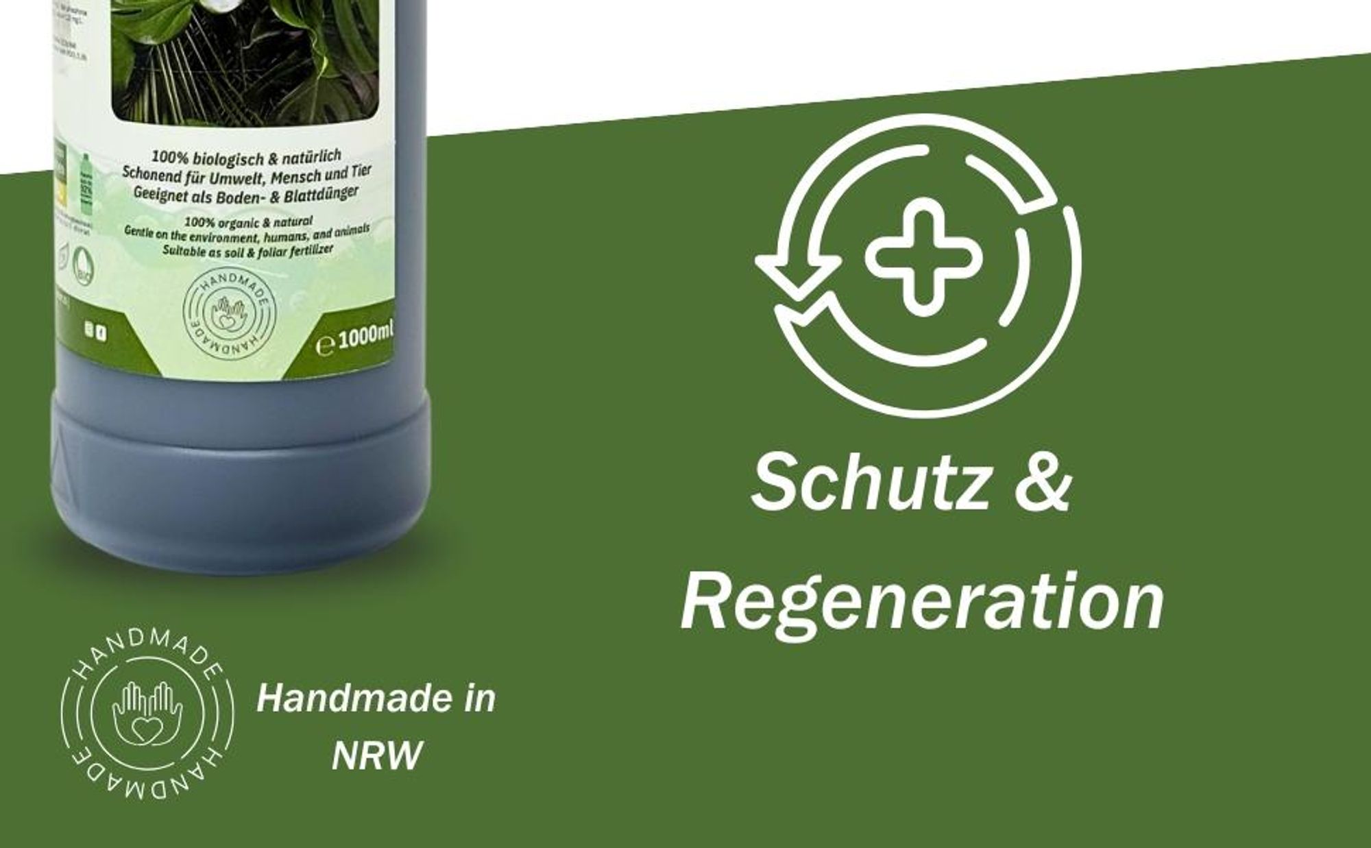 GreenPanda Monstera Dünger & Philodendron Dünger - 1L Blatt-Boost Dünger für Monstera - Flüssigdünger für Zimmer - & Balkonpflanzen