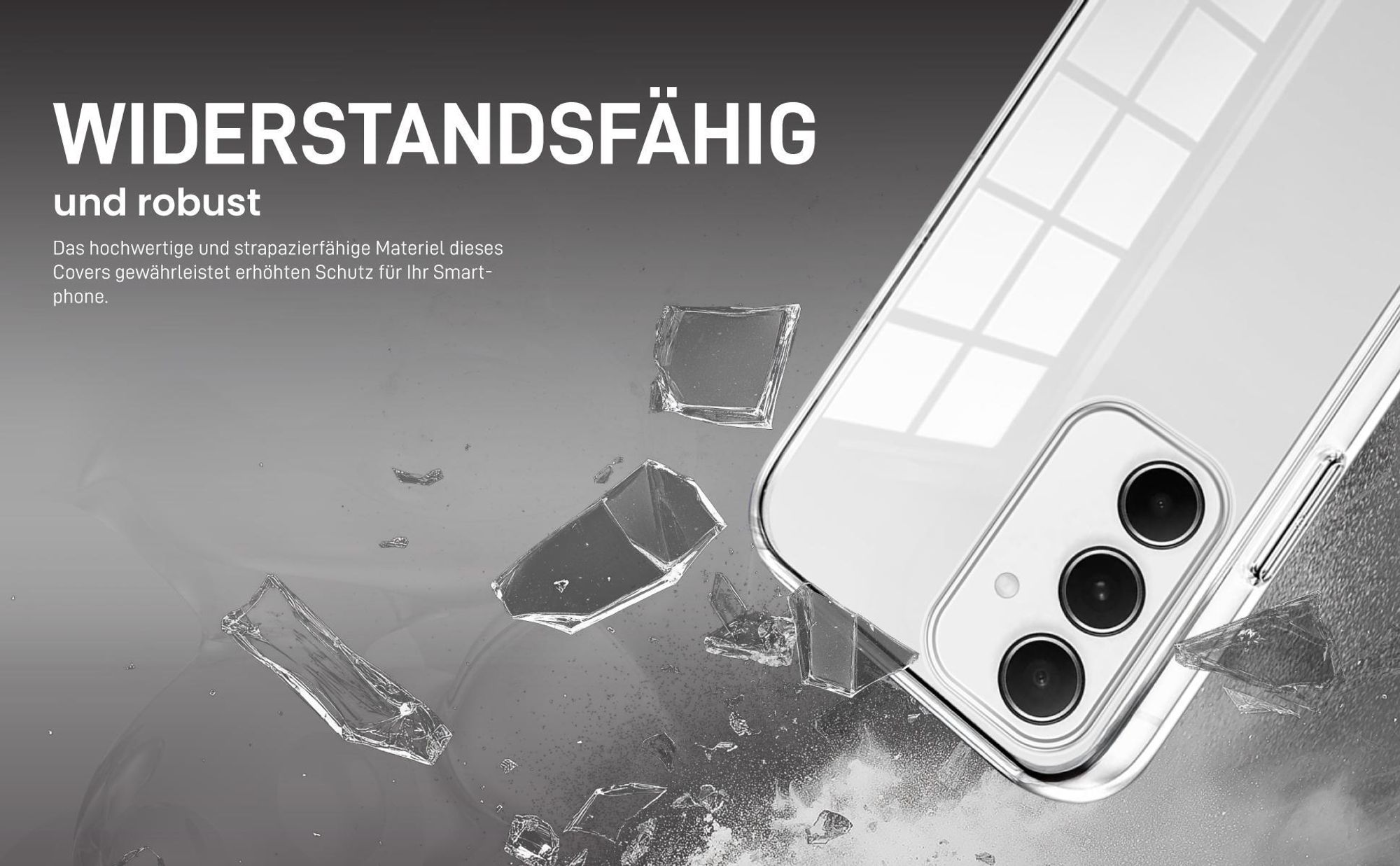 Transparentes Front Back Cover für Samsung Galaxy A05s mit Aufprallschutz