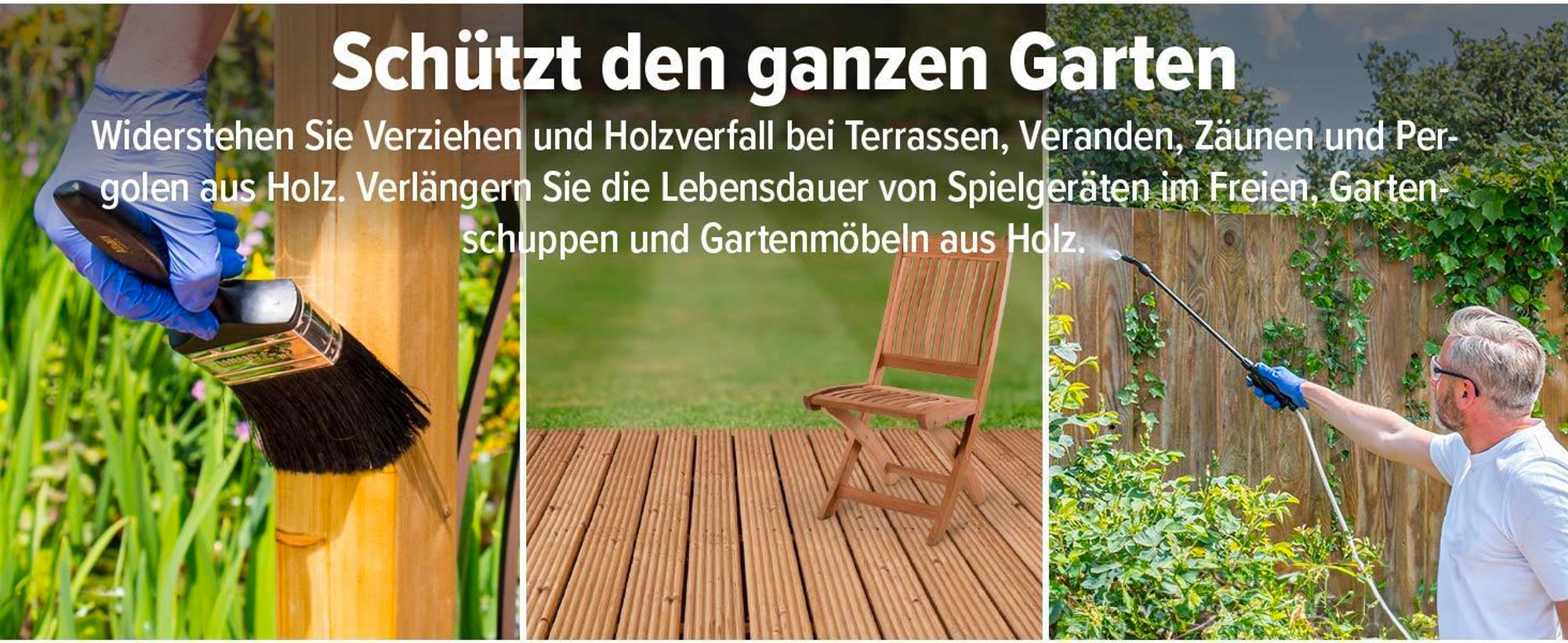 Roxil Holzlasur (2 x 5 L & Sprayer) - Bis zu 10 Jahre Witterungsschutz und Hydrophobierung für Weichholz und gealtetes Hartholz im Außenbereich