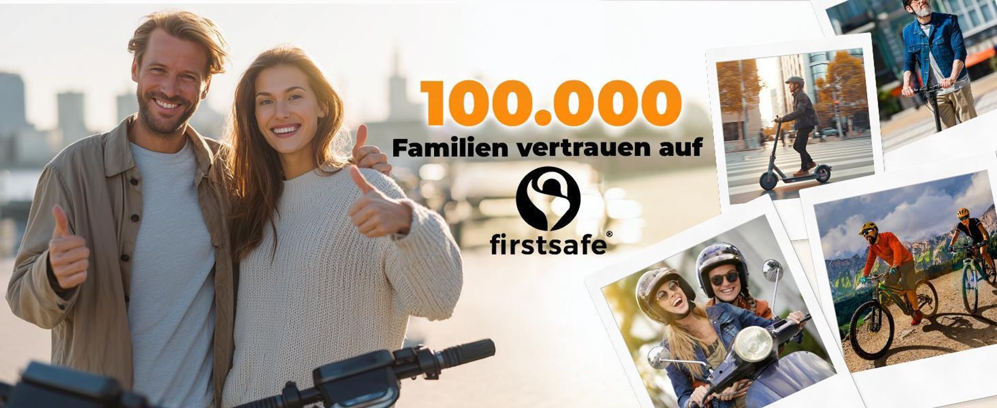 firstsafe® E Scooter Schloss & Handschellenschloss für E Roller – Hochsicherheits-Schloss für E-Scooter | Sicheres Lock, Wasserdicht (schwarz)
