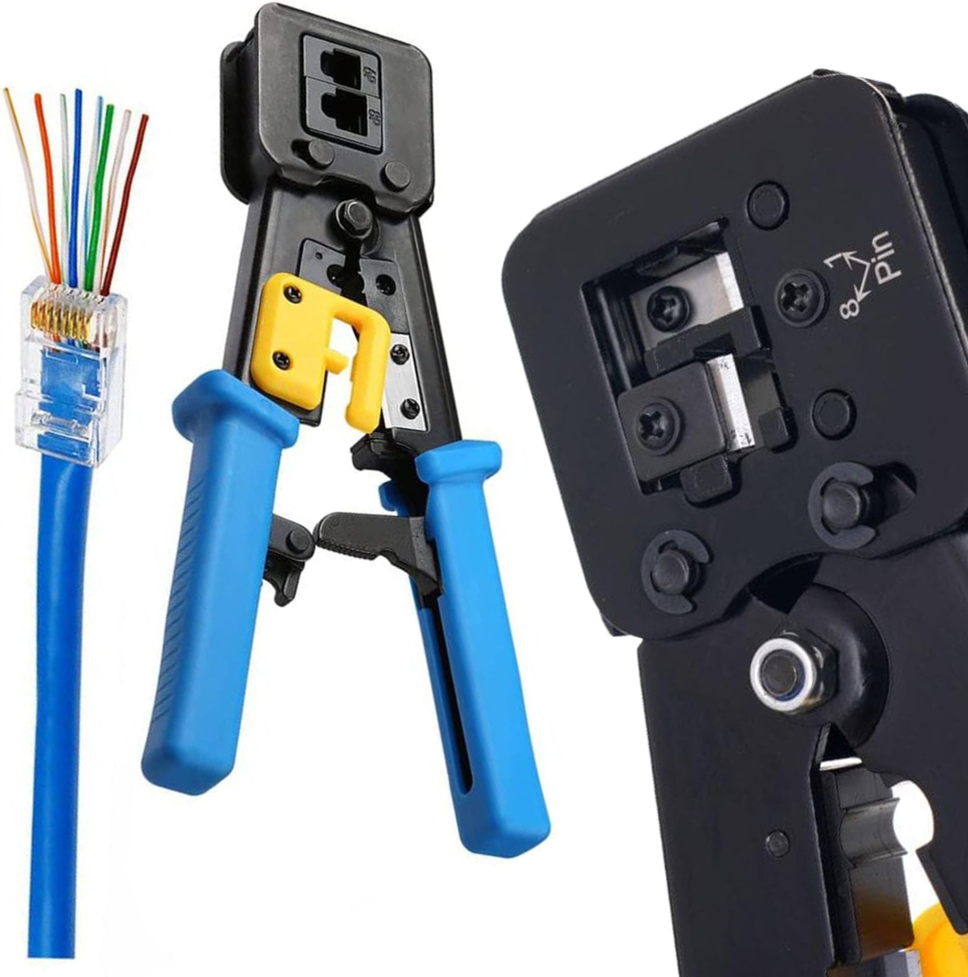 Szczypce do zaciskania przelotowego RJ45 Kraft & Dele KD10883
