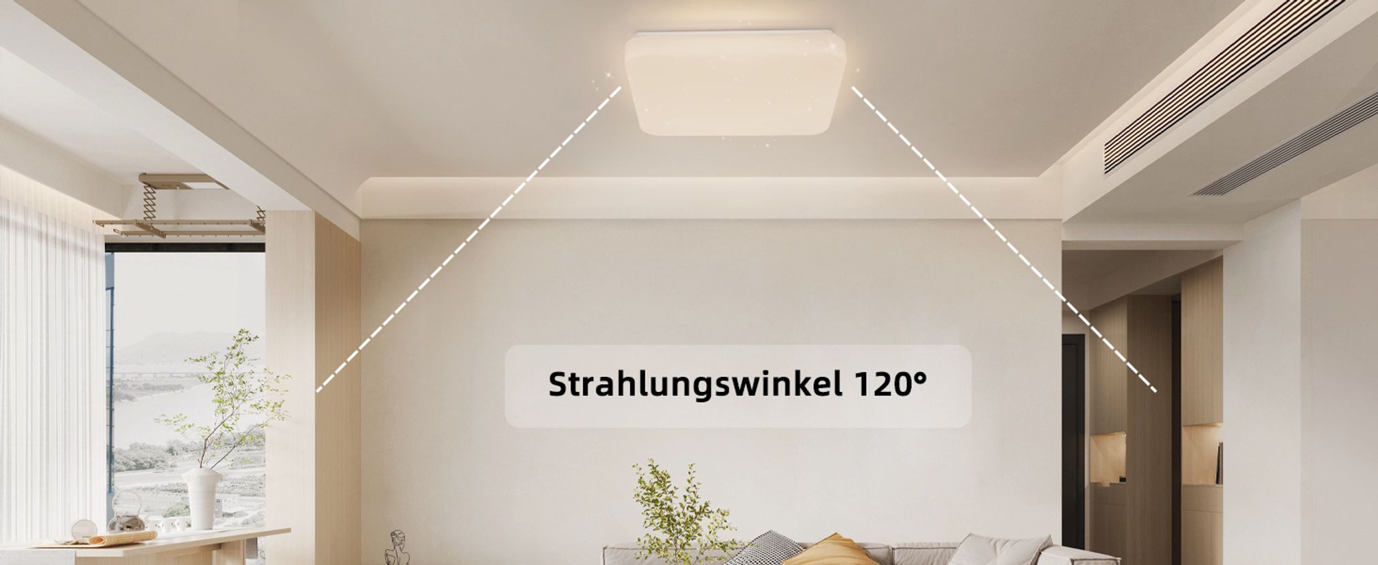 ZMH Led Deckenleuchte 2er Sternenhimmel Deckenlampe Modern Klein Eckig 15W 4000K 21cm Neutralweiß für Schlafzimmer Treppenhaus Küche Wohnzimmer Büro Flur