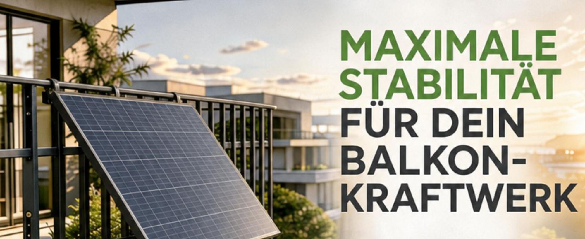 4x Balkonkraftwerk Halterung ECKIG│Balkon Geländer Halterung für alle Solarpanel Arten│Solarmodul Halterung aus robustem Aluminium für Eckige Geländer