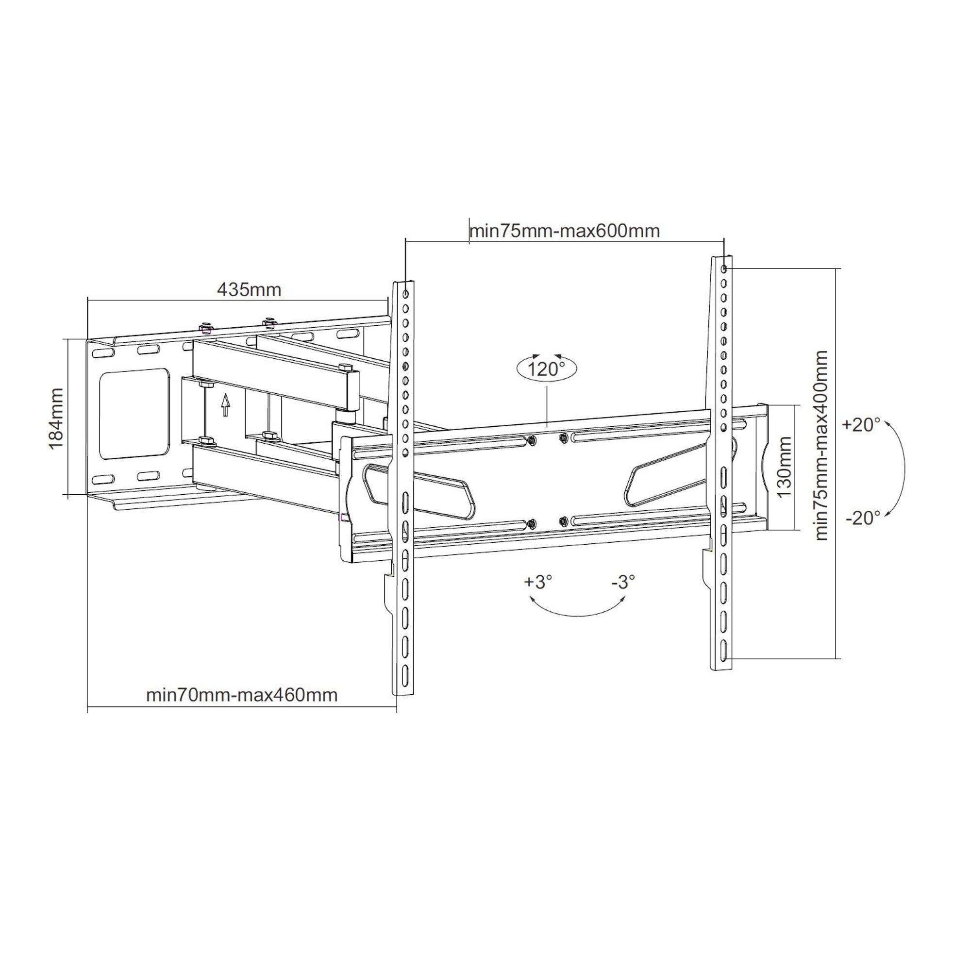Plasma TV Halterung MC-723 B 37-80" 45kg VESA 600x400 Maclean
