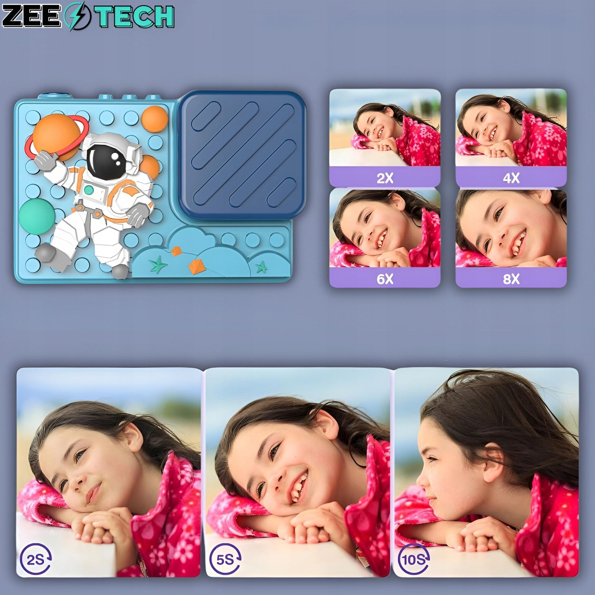 Digitale Kinderkamera 40Mp Selfie-Kamera Spiele + 32Gb Karte