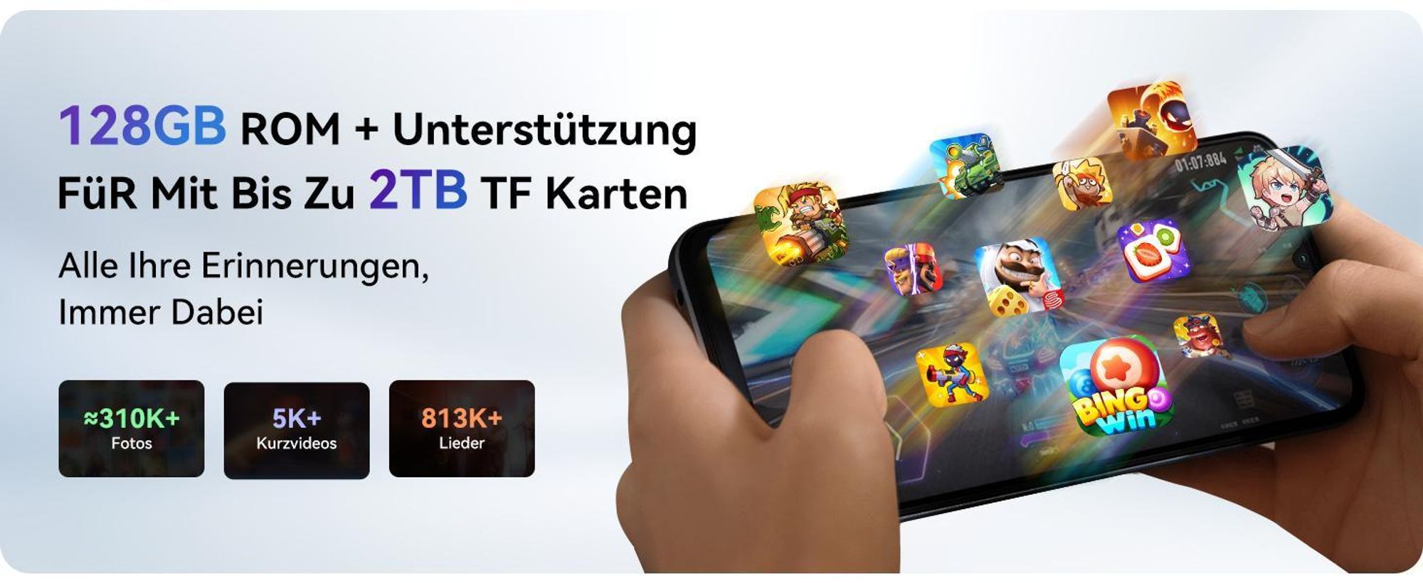 Blackview WAVE 10 Smartphone Ohne Vertrag, Android 16, 32+128GB,Dual SIM,120Hz, 6.88",32 MP, Live-Fotos, 5000 mAh, Face ID, WiFi 5G, Doke OS 5.0